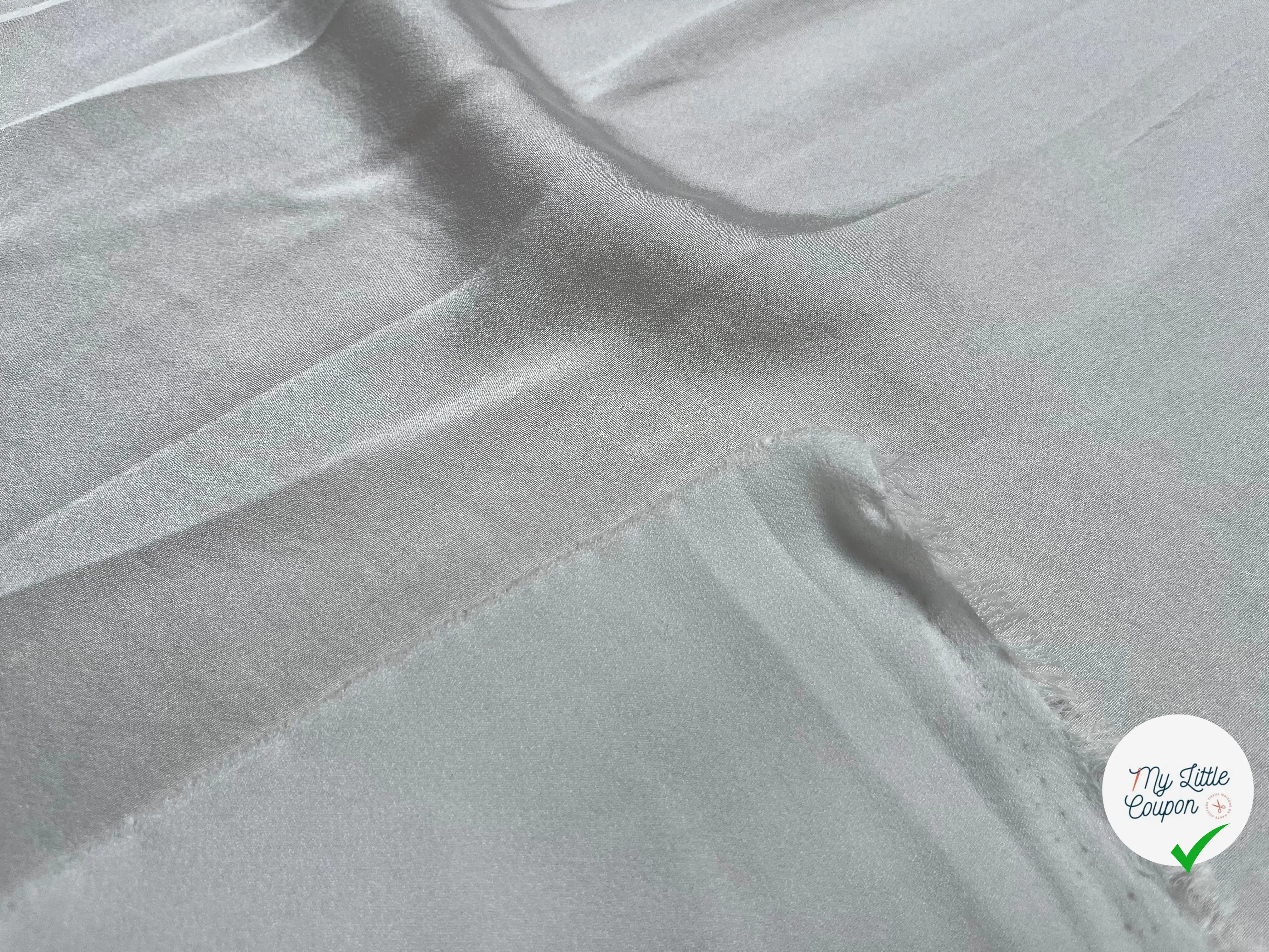 CRÊPE ENVERS SATIN UNI BLANC - My Little Coupon