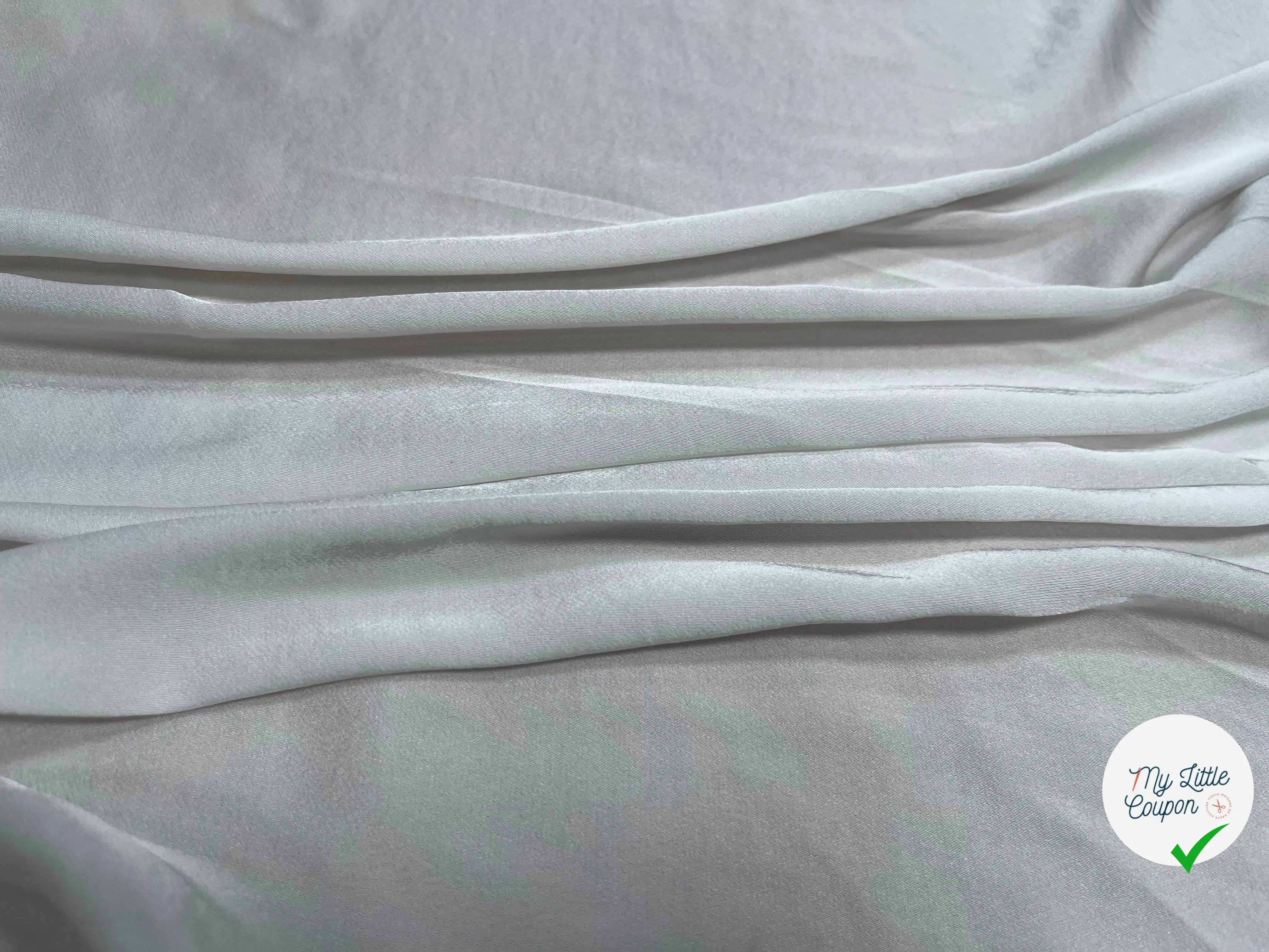 CRÊPE ENVERS SATIN UNI BLANC - My Little Coupon
