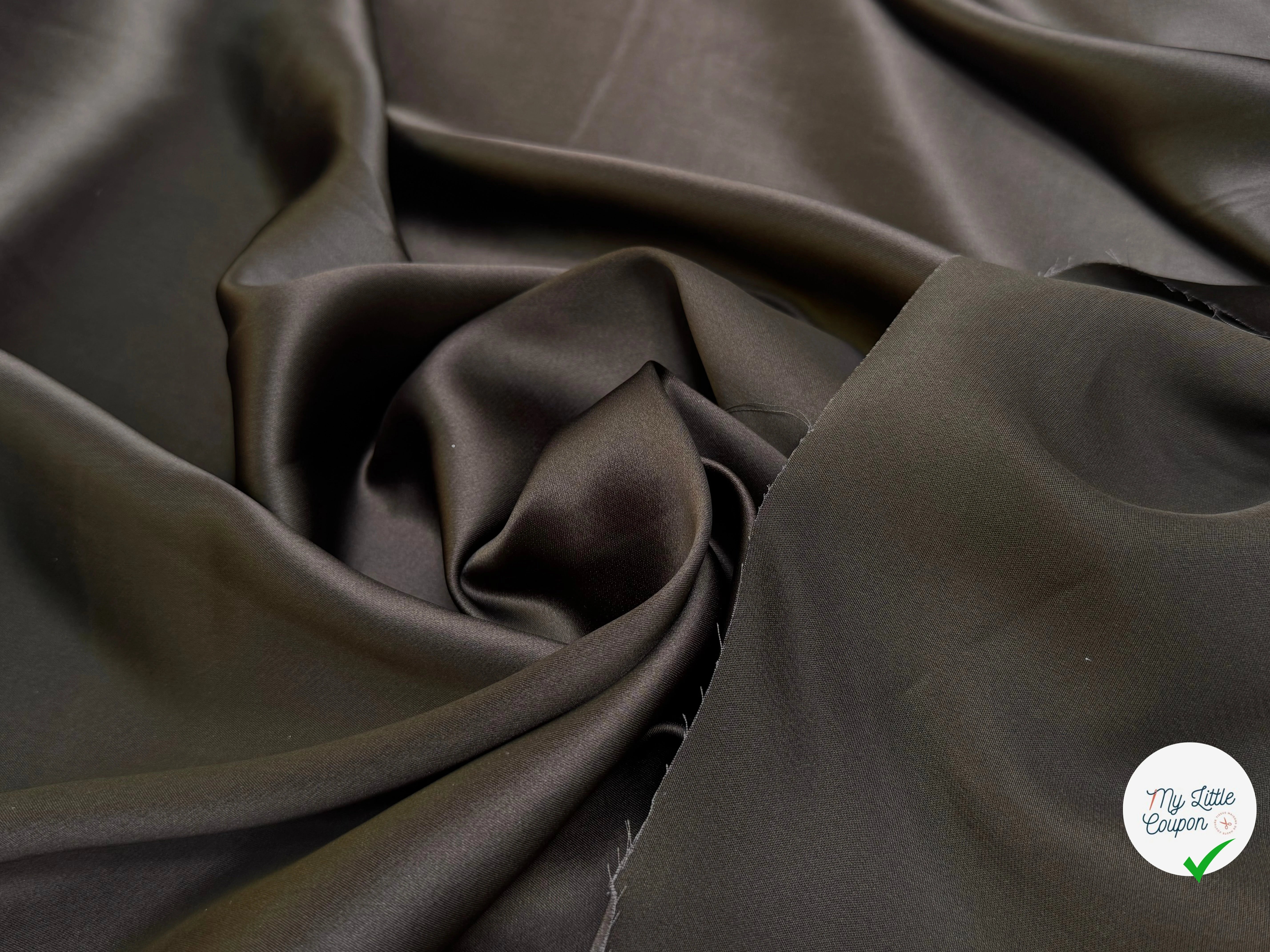 CREPE ENVERS SATIN VISCOSE BEAU TOMBÉ BRONZE - My Little Coupon