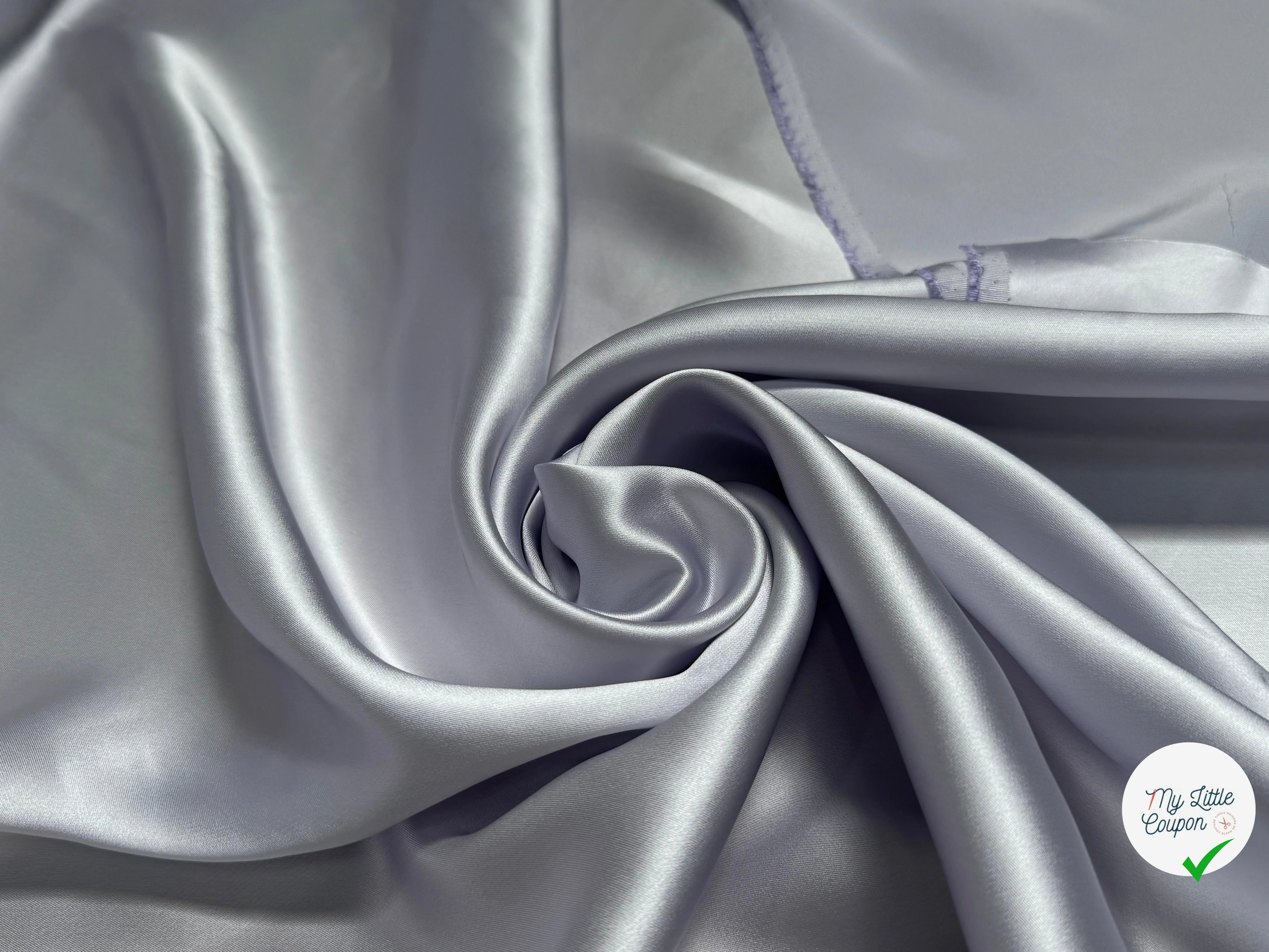 CREPE ENVERS SATIN VISCOSE BEAU TOMBÉ GREY LANVANDER - My Little Coupon