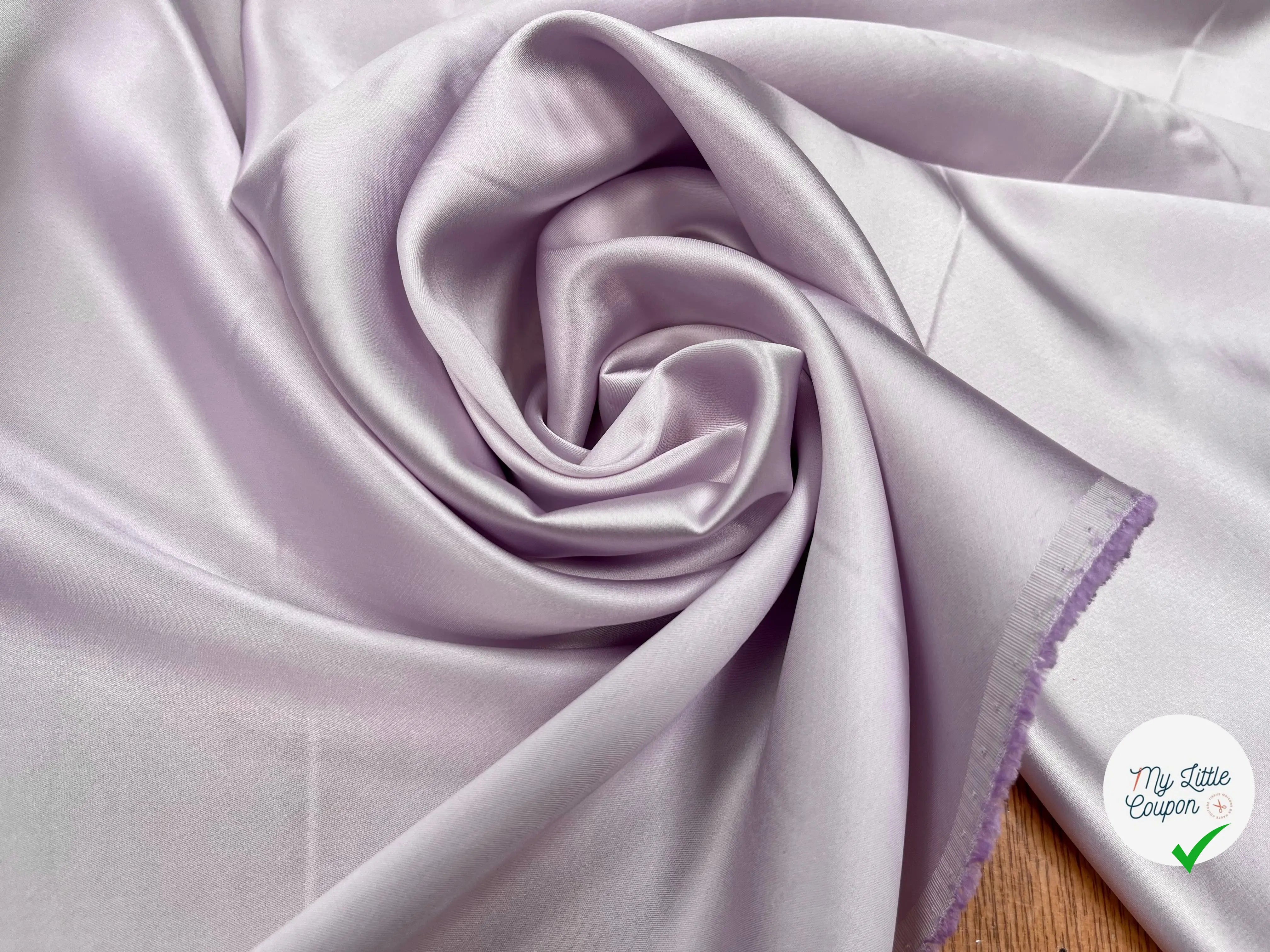 CREPE ENVERS SATIN VISCOSE LAVANDE CLAIR - My Little Coupon