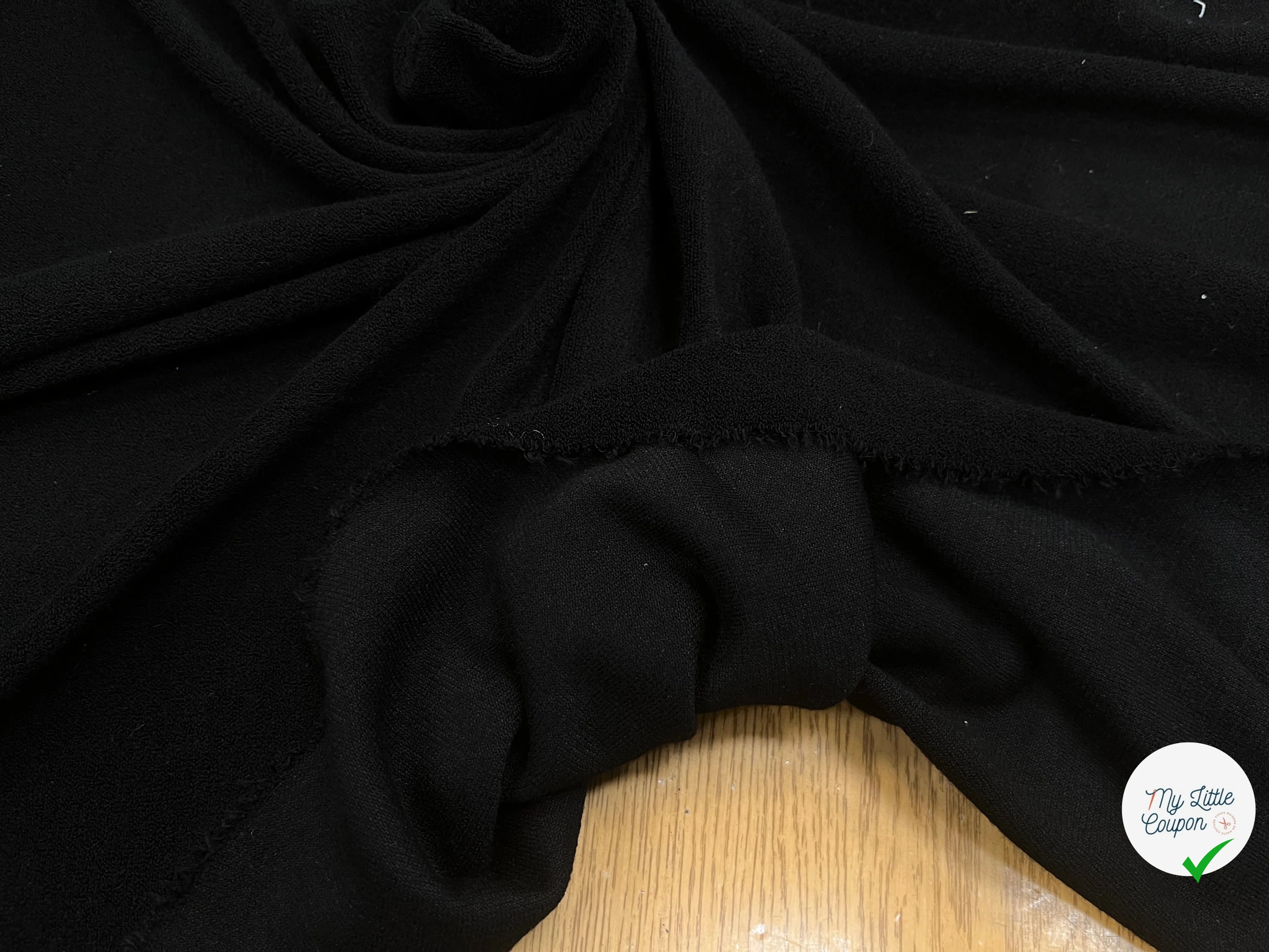 CRÈPE ÉPONGE STRETCH NOIR - My Little Coupon