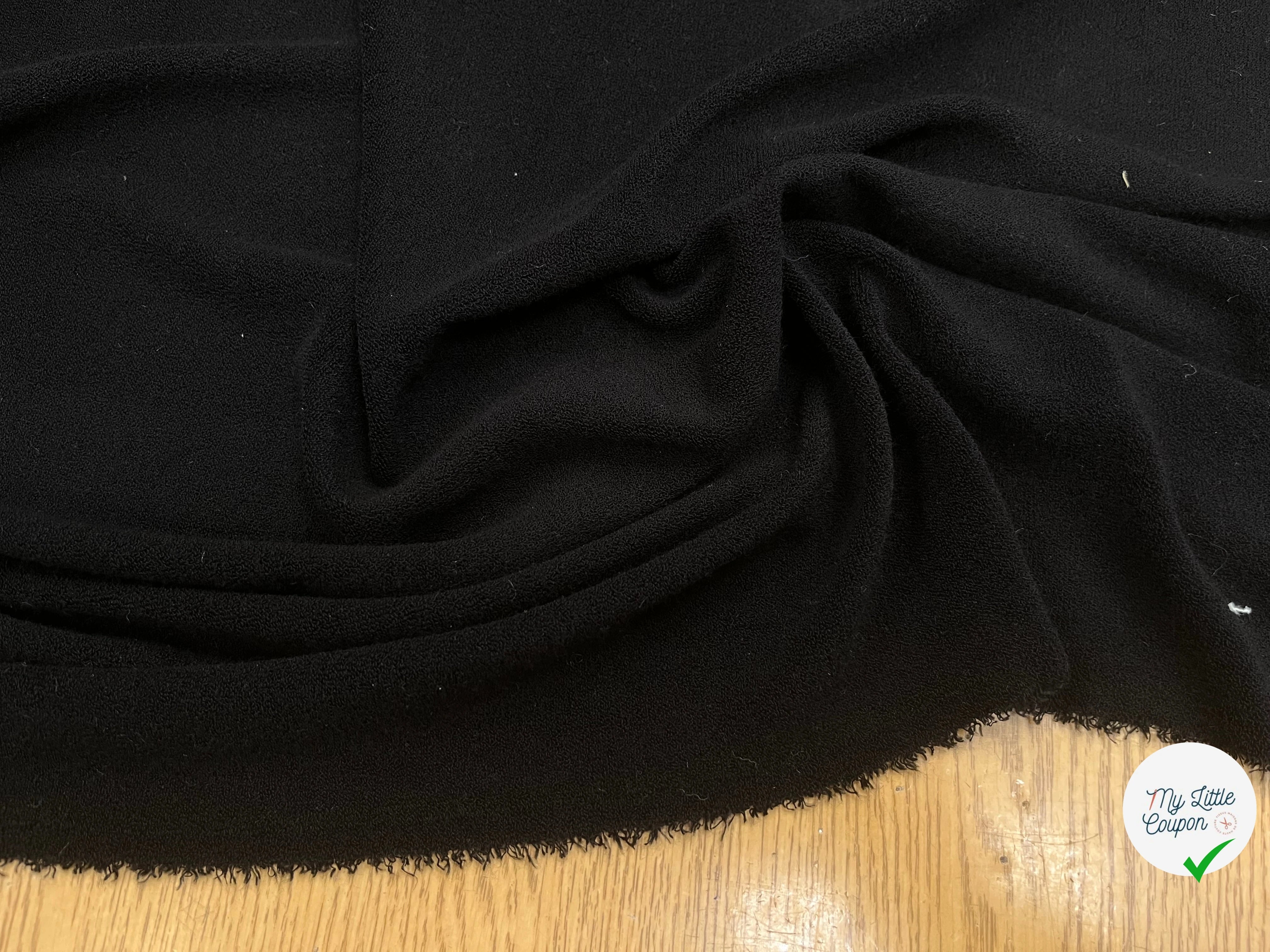 CRÈPE ÉPONGE STRETCH NOIR - My Little Coupon
