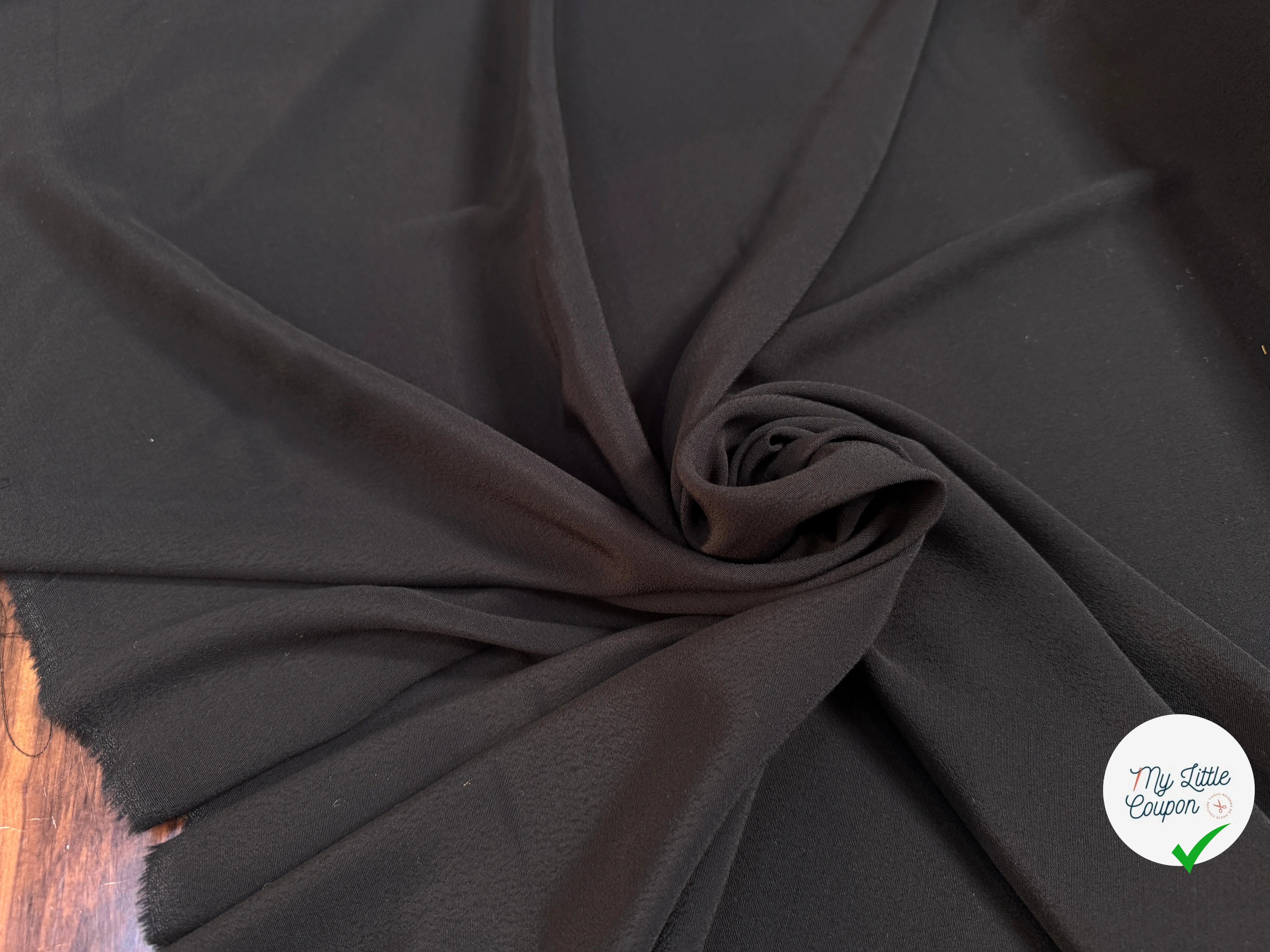 CREPE FAST LINE 100% VISCOSE NOIR - My Little Coupon