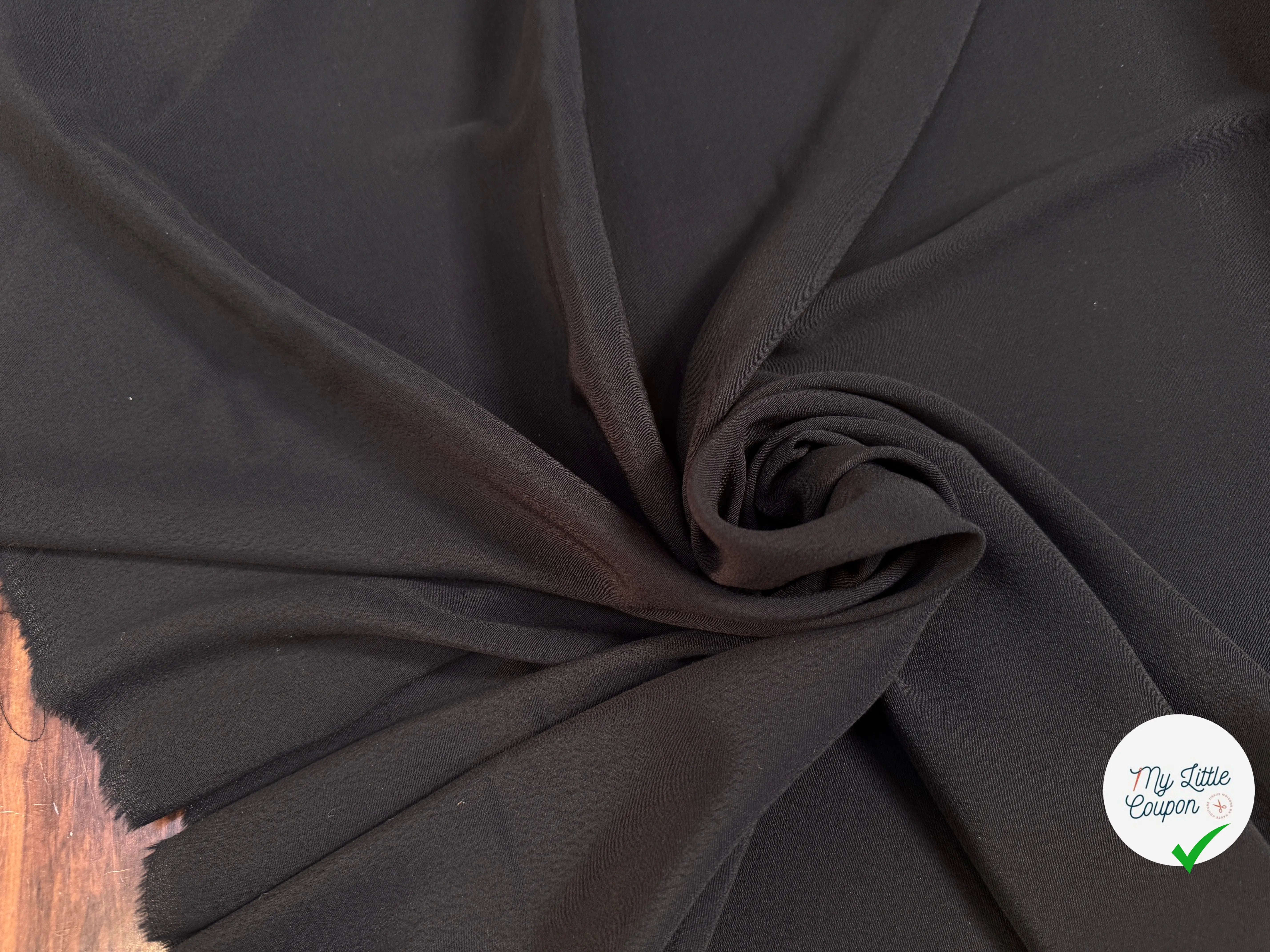 CREPE FAST LINE 100% VISCOSE NOIR - My Little Coupon