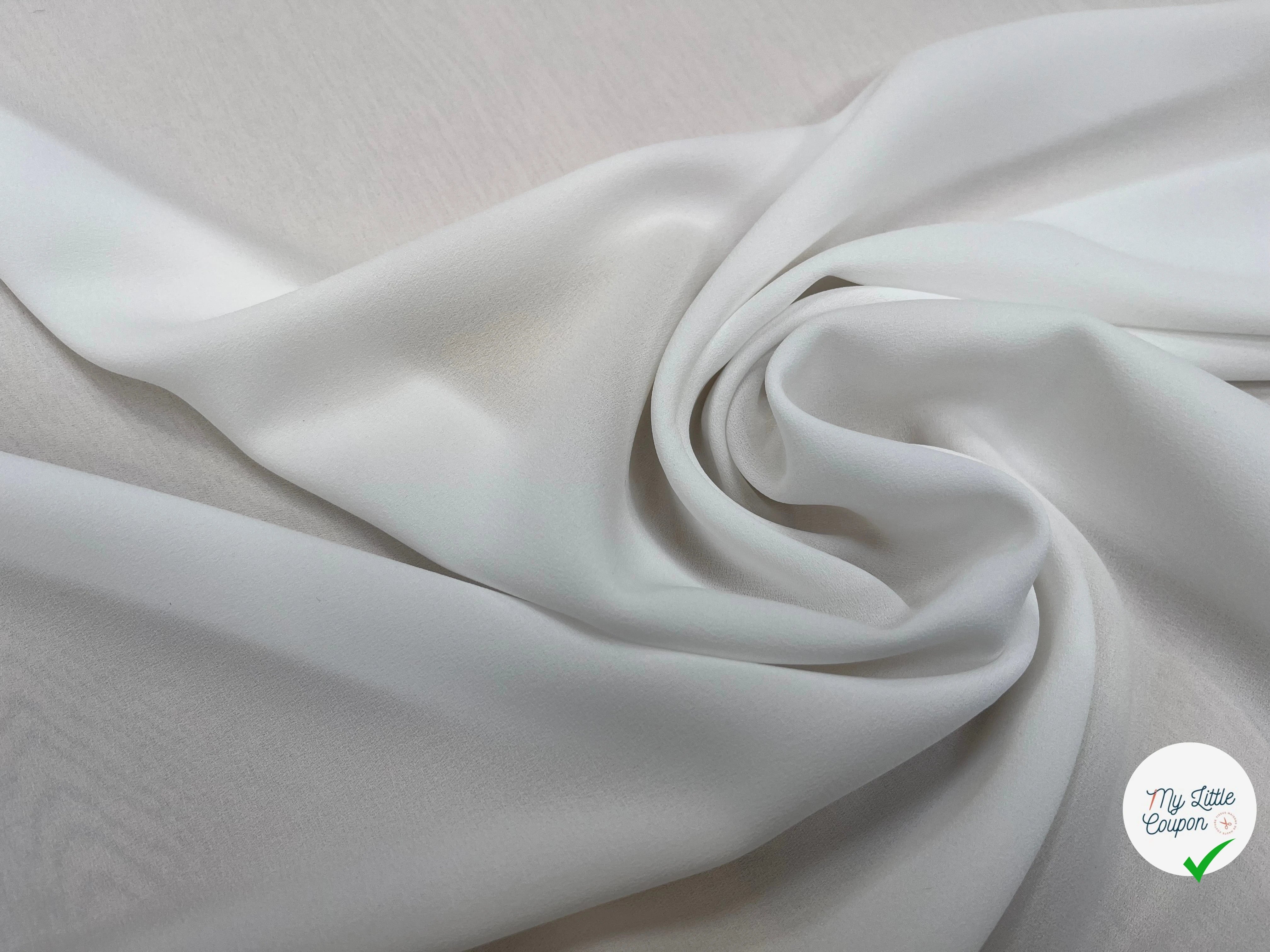 CREPE FLUIDE BLANC POLYESTER 138CM - My Little Coupon