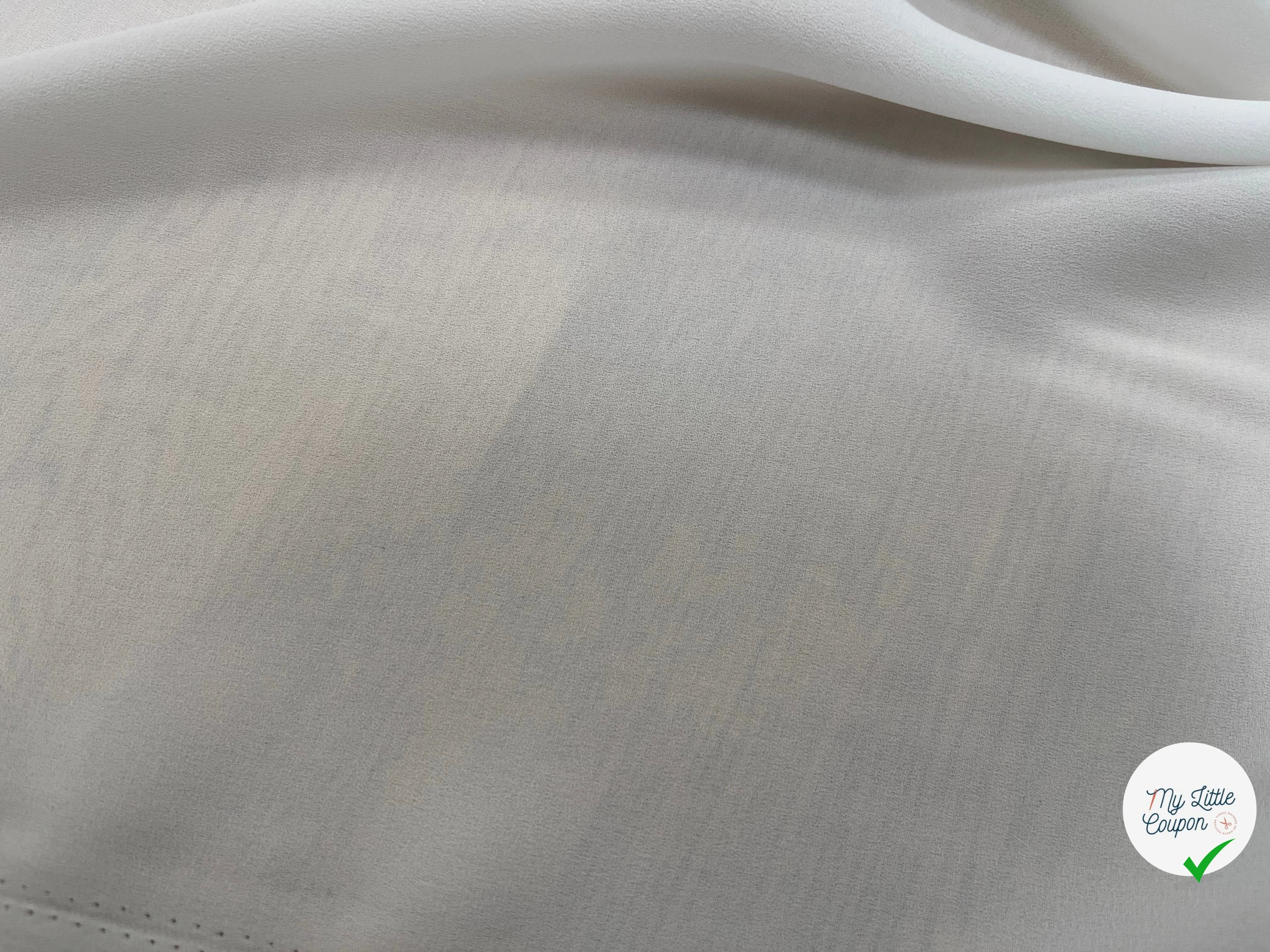CREPE FLUIDE BLANC POLYESTER 138CM - My Little Coupon