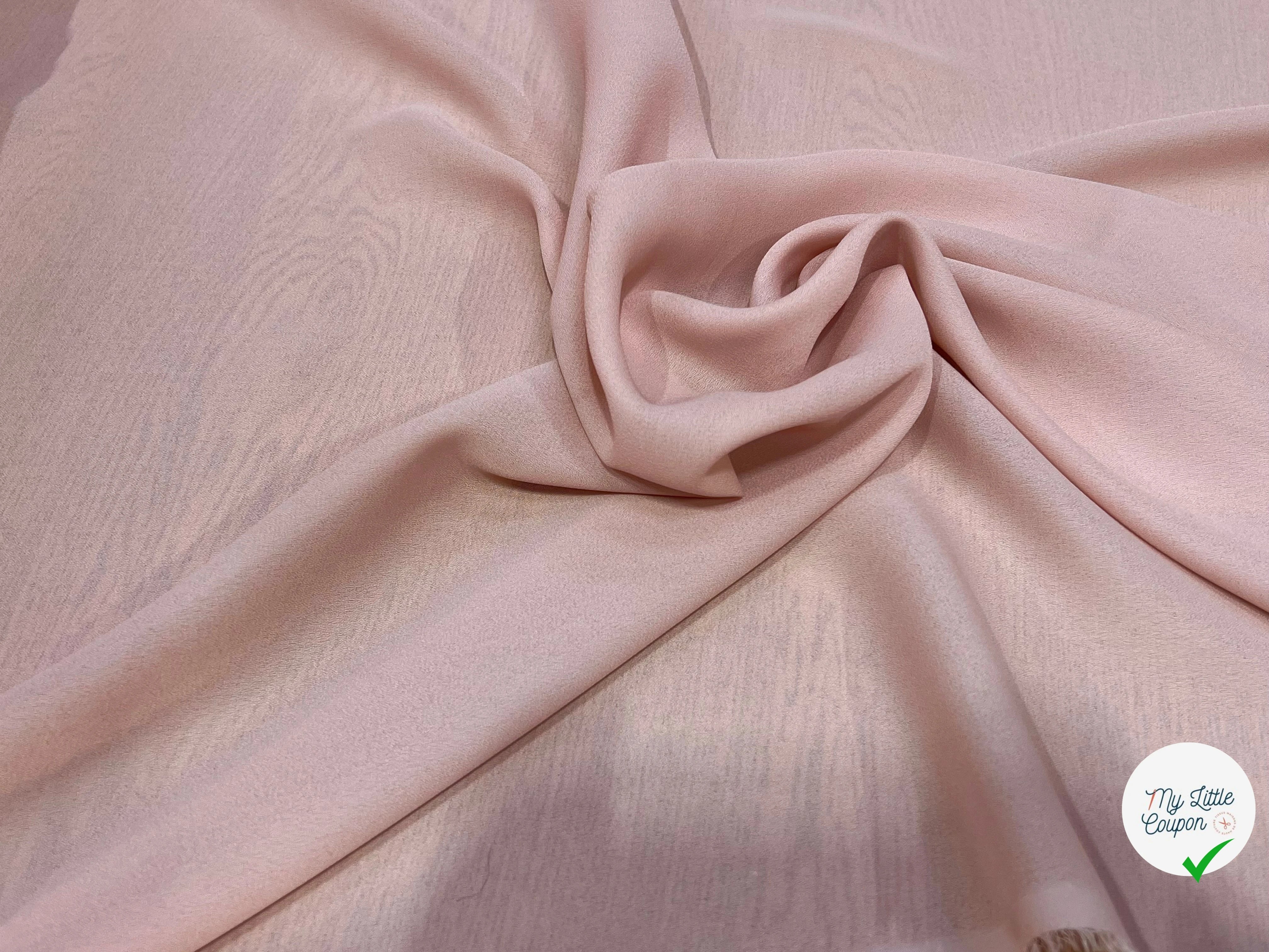 CREPE FLUIDE ROSE PALE 148CM - My Little Coupon
