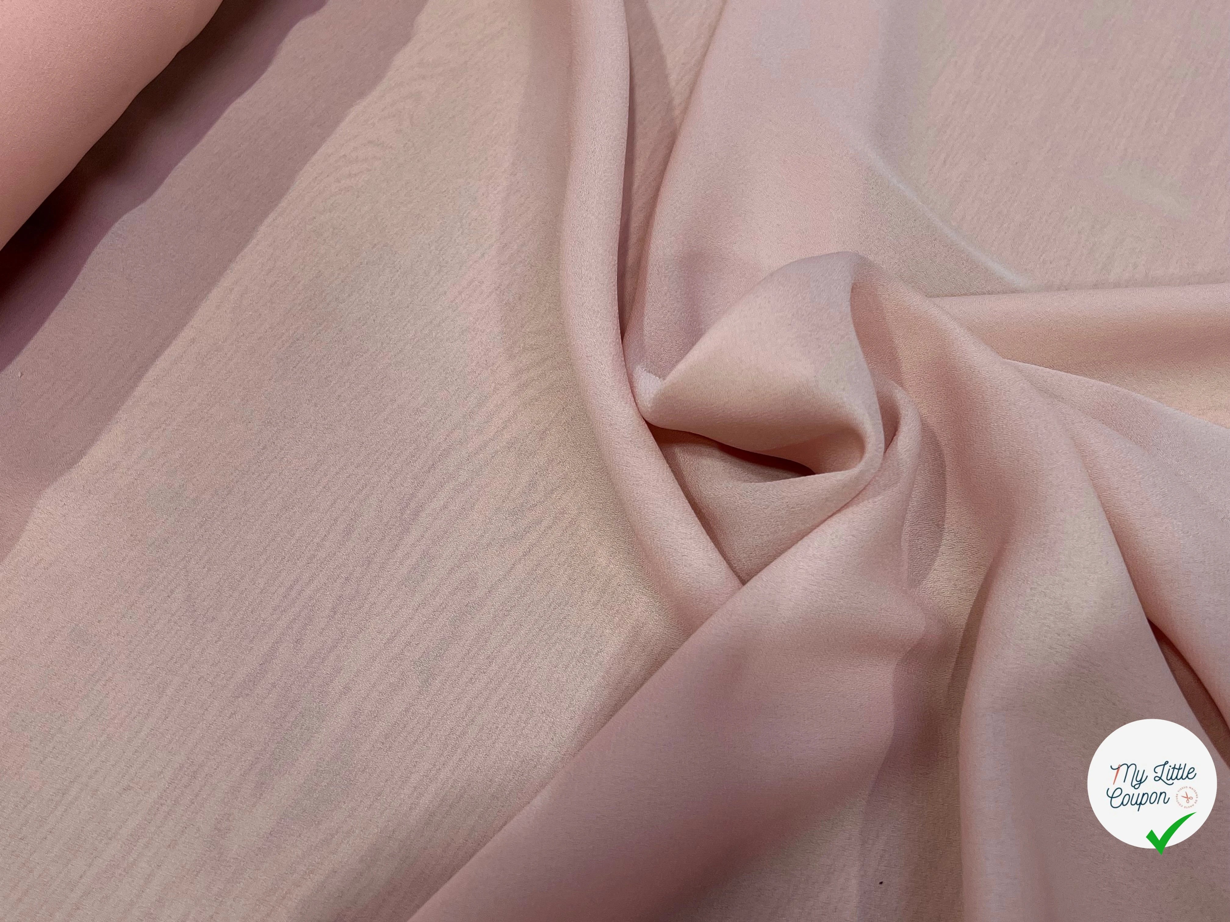 CREPE FLUIDE ROSE PALE 148CM - My Little Coupon