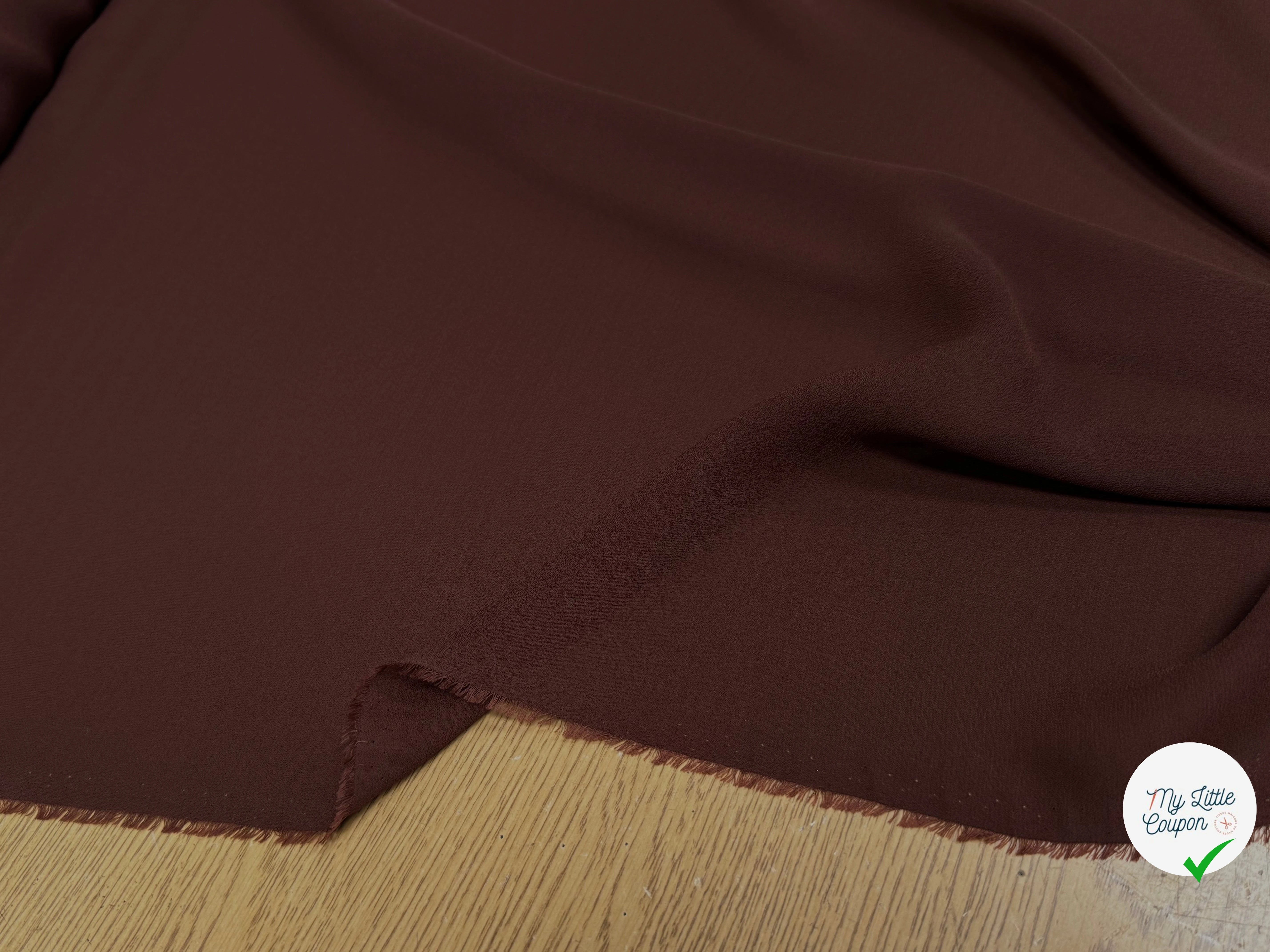 CREPE GEORGETTE CHOCO MARRON - My Little Coupon
