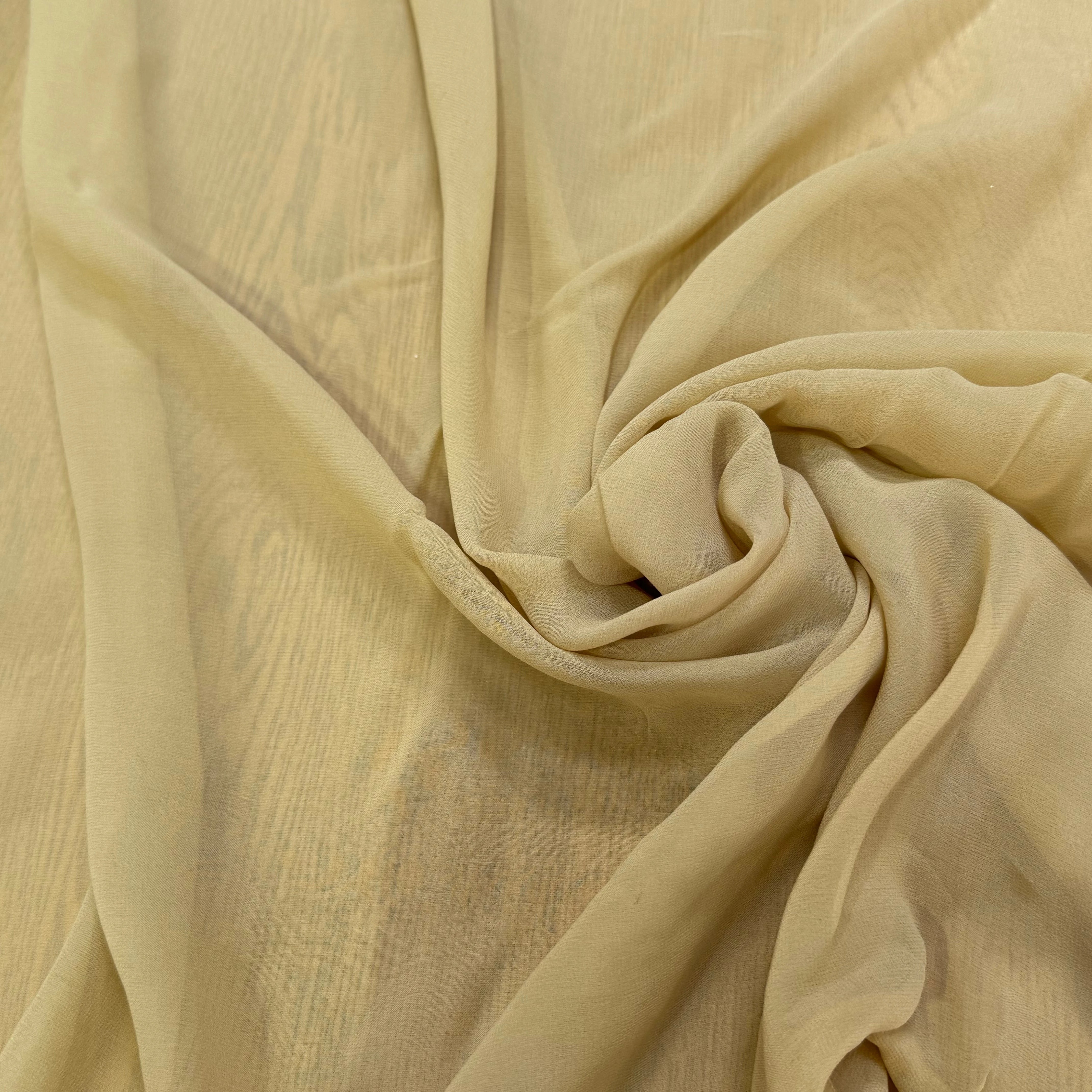 CREPE GEORGETTE DE SOIE GOLD - My Little Coupon