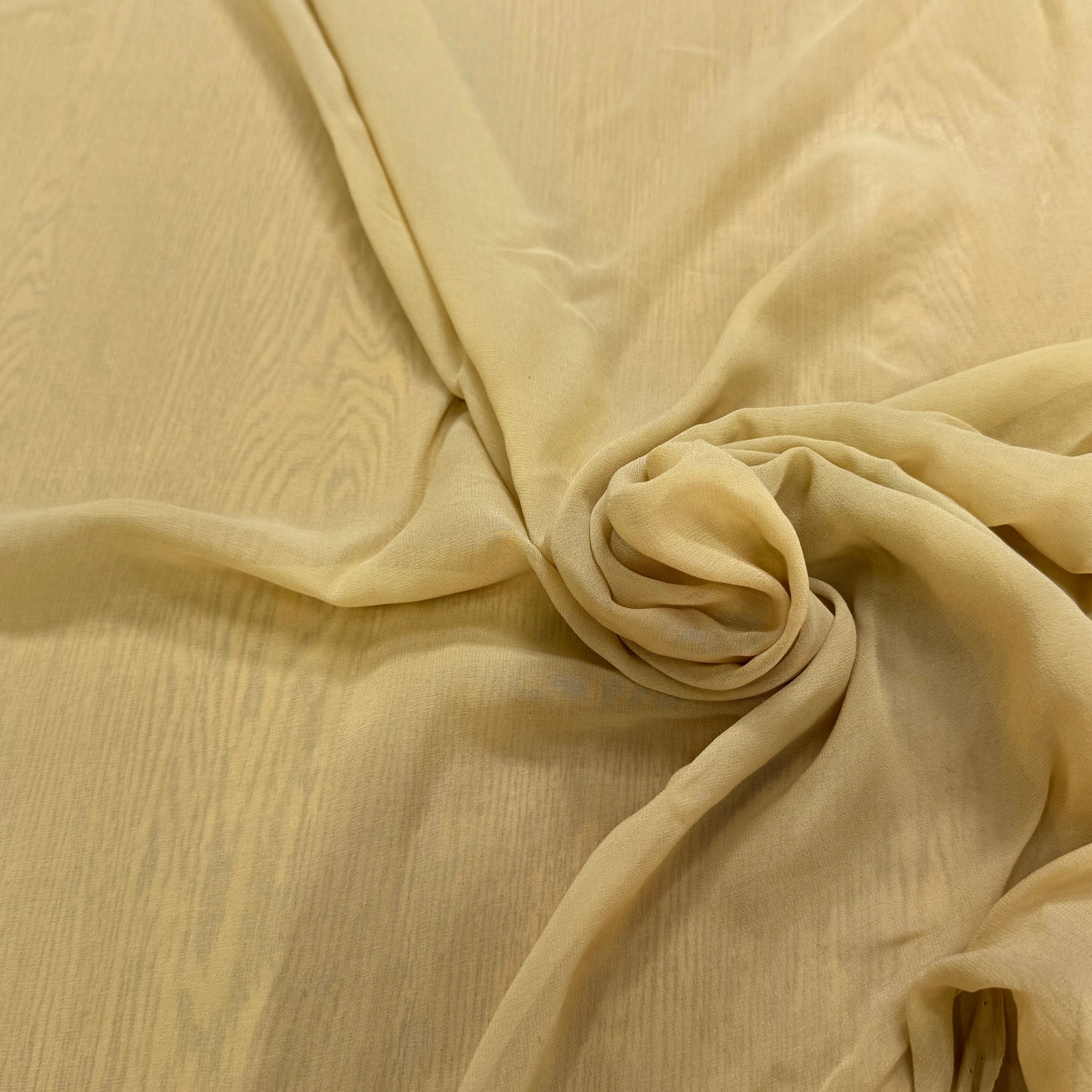 CREPE GEORGETTE DE SOIE GOLD - My Little Coupon