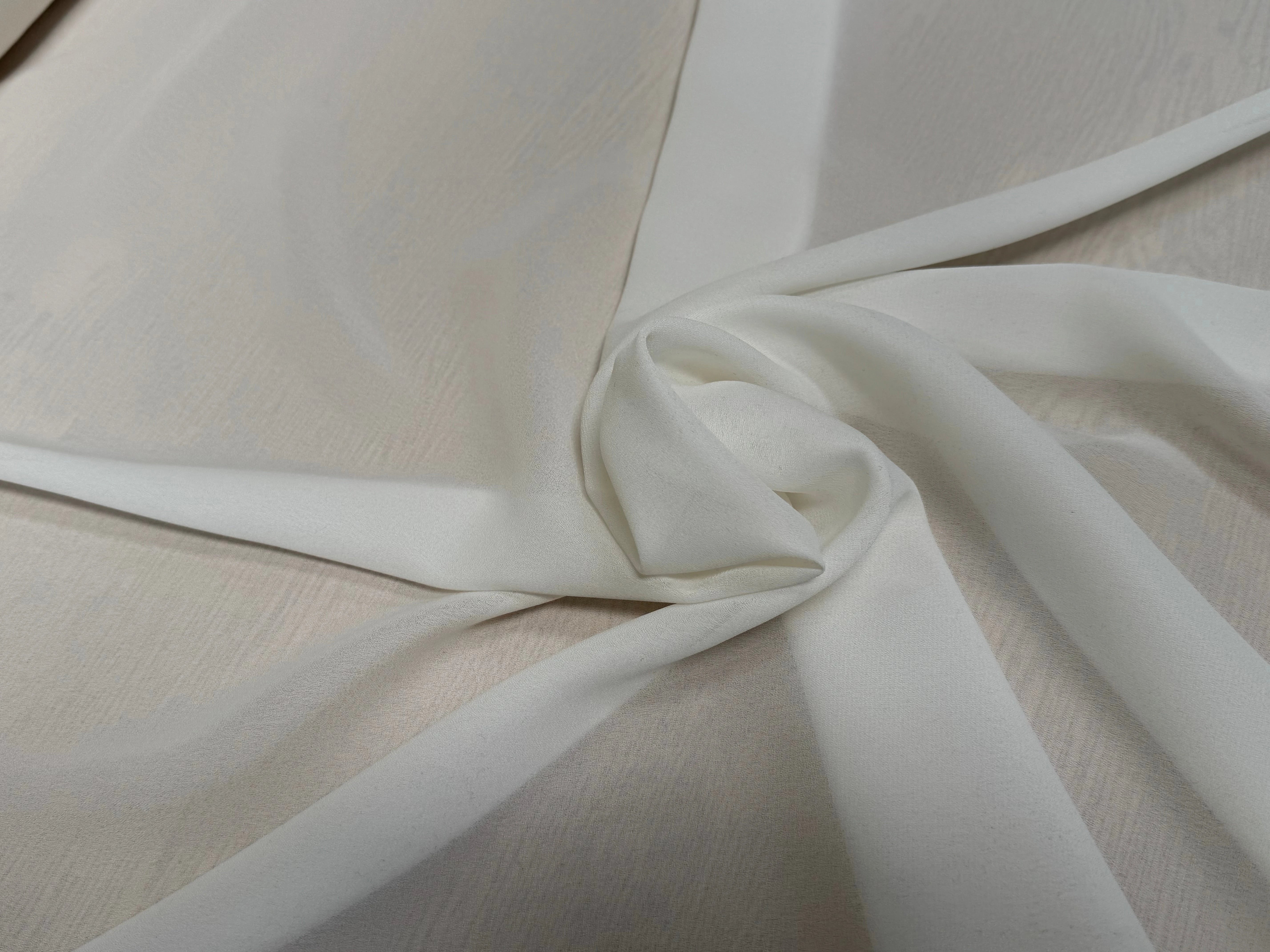 CREPE GEORGETTE ÉCRU FLUIDE 160 - My Little Coupon