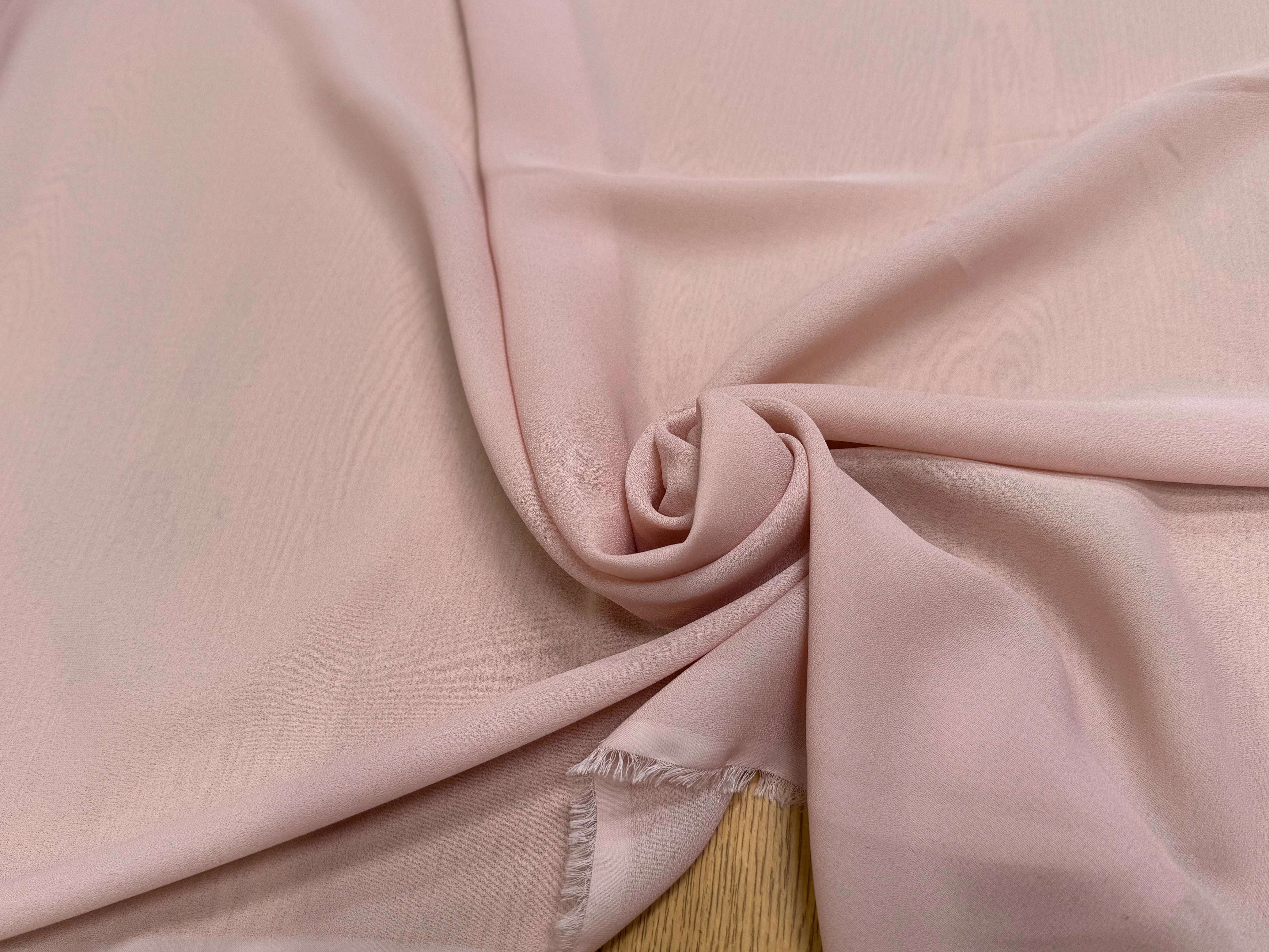 CREPE GEORGETTE ROSE PALE - My Little Coupon