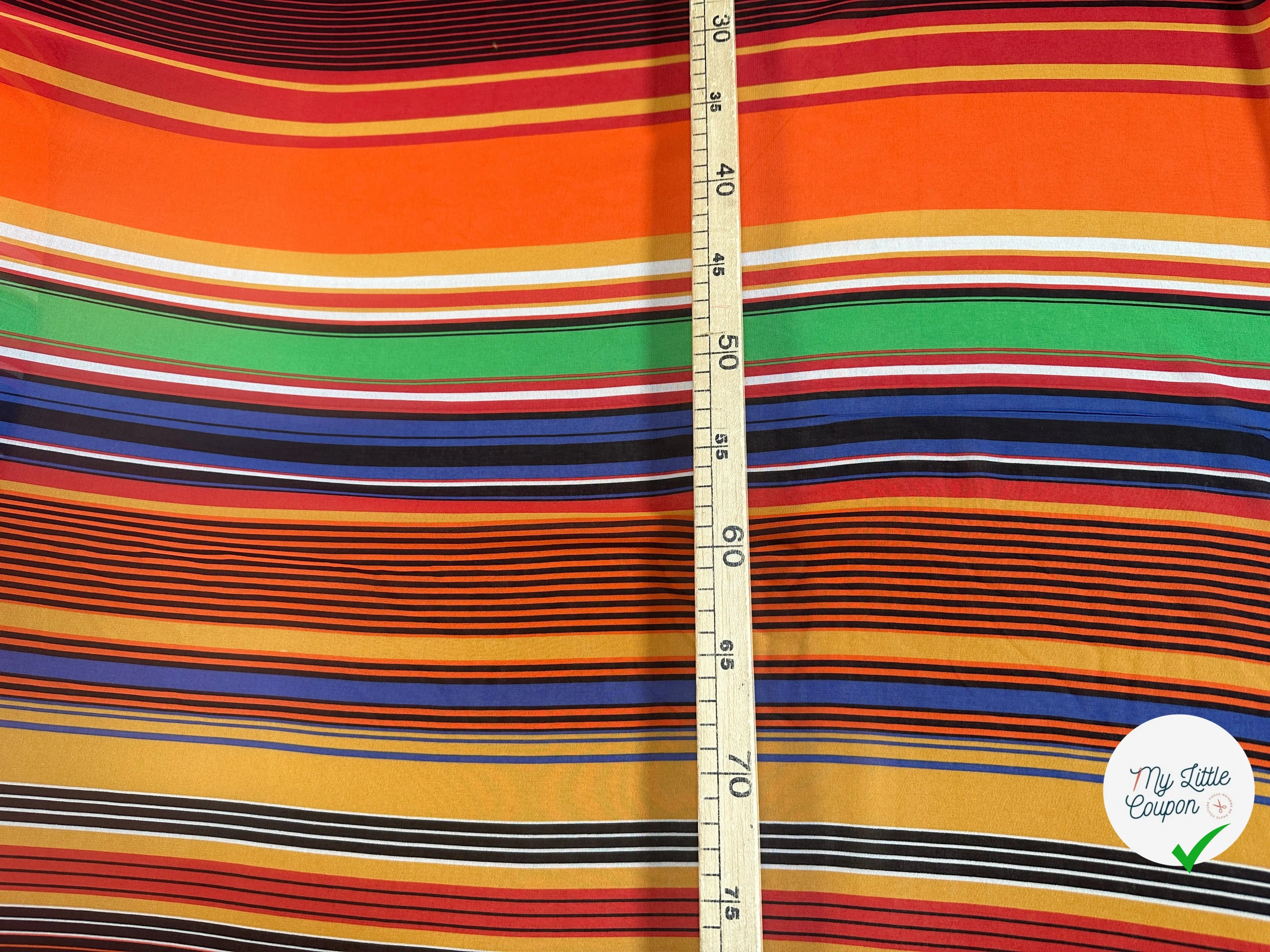 CREPE GEORGETTE STRIPES DE RAINBOW - My Little Coupon