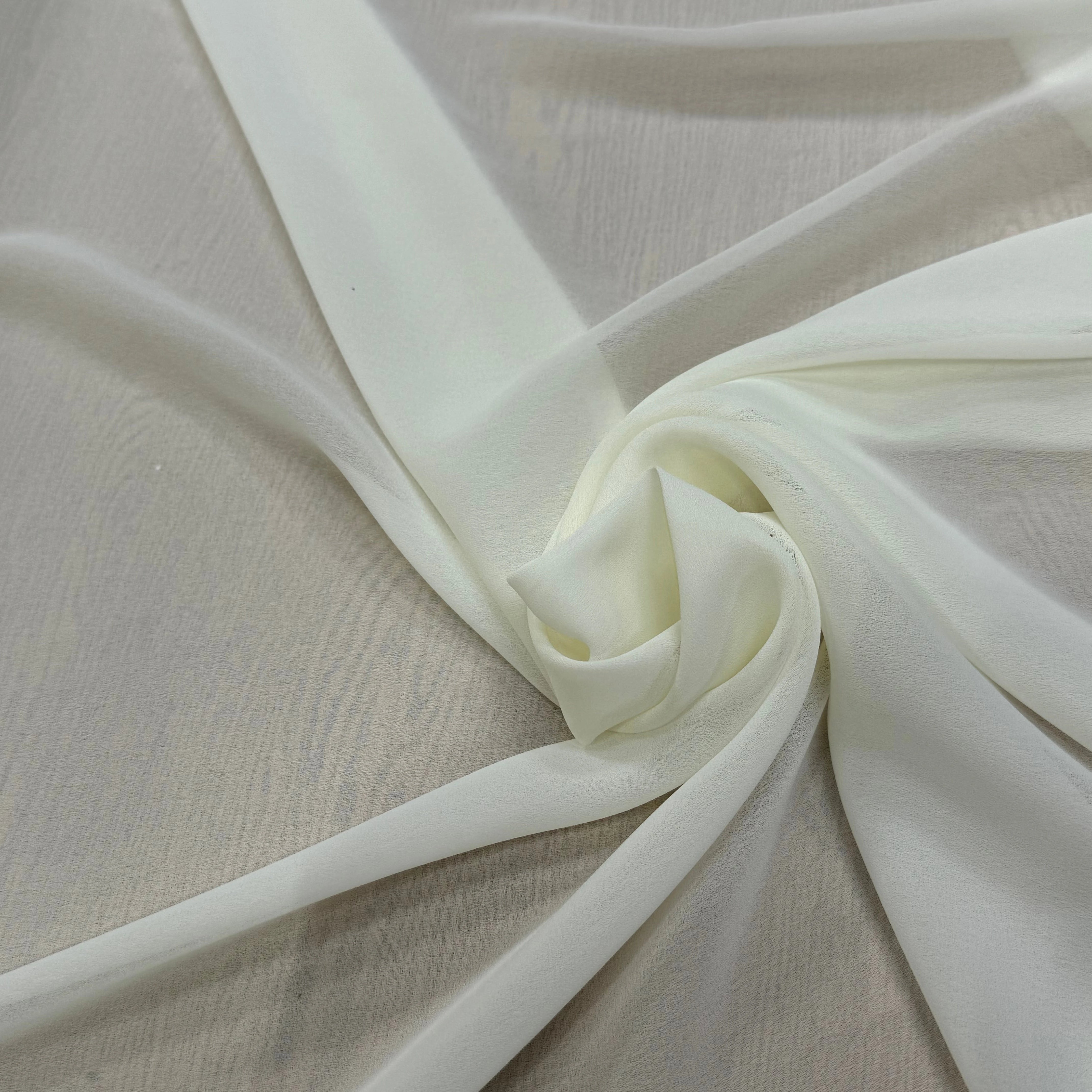 CREPE GEORGETTE SUBLIME ÉCRU - My Little Coupon