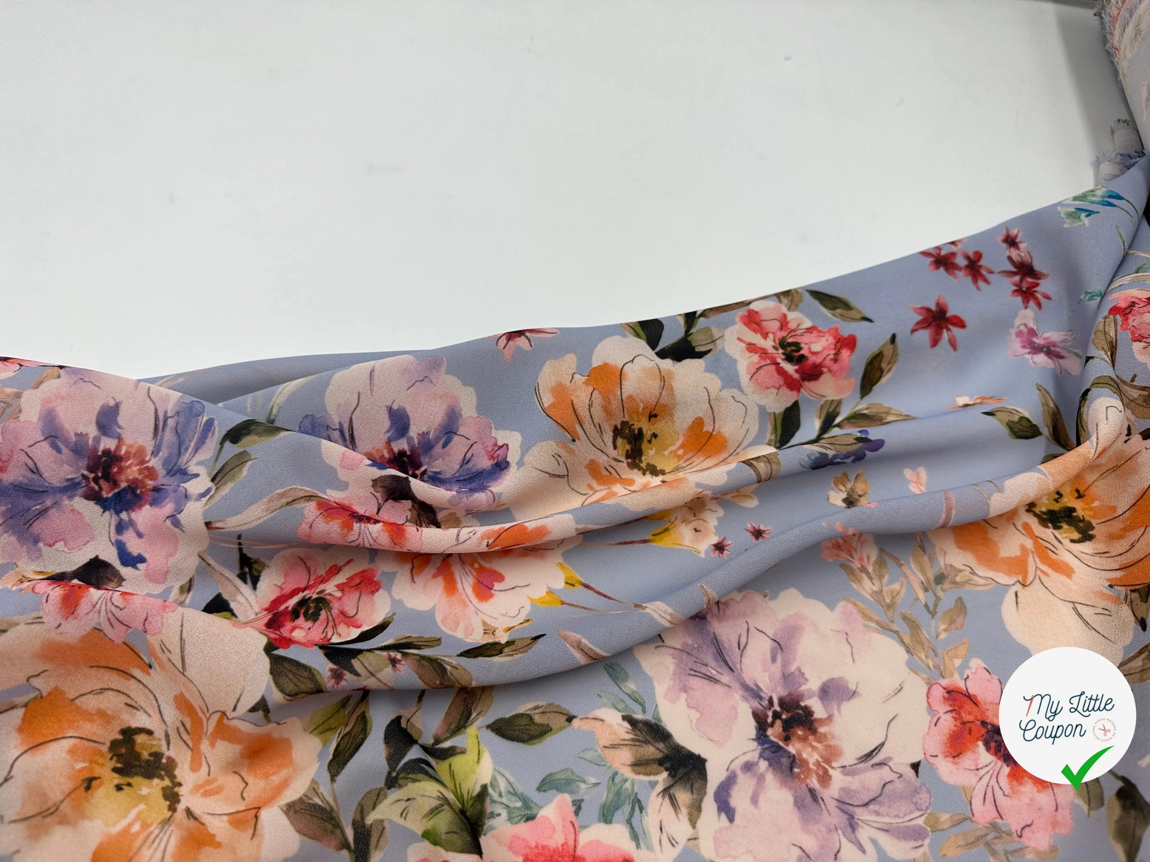 CRĂPE HIBISCUS JOPNI FOND BLEU MAUVE MSO