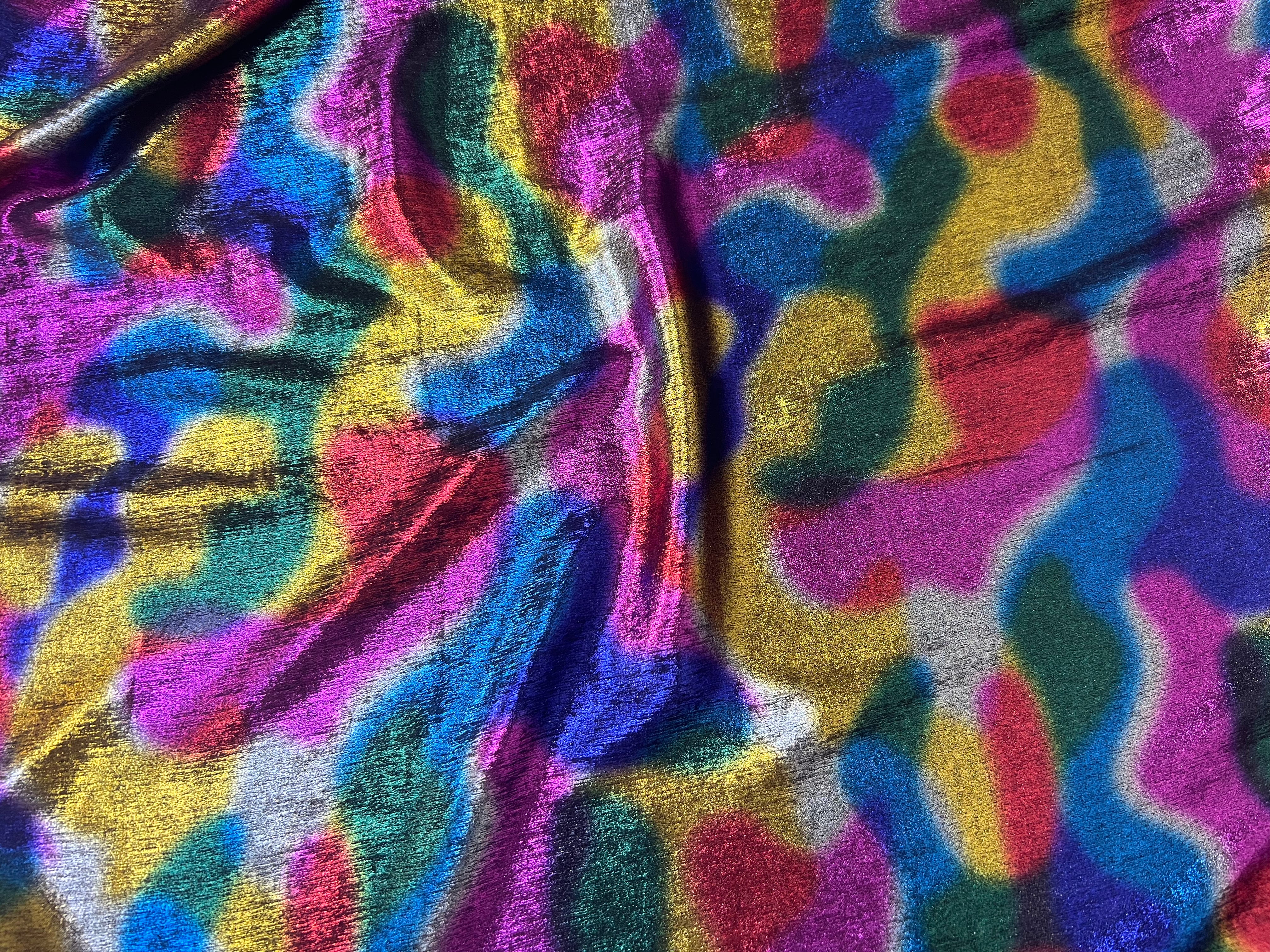 CRÊPE LAMÉ TACHETÉ DE COULEURS - My Little Coupon