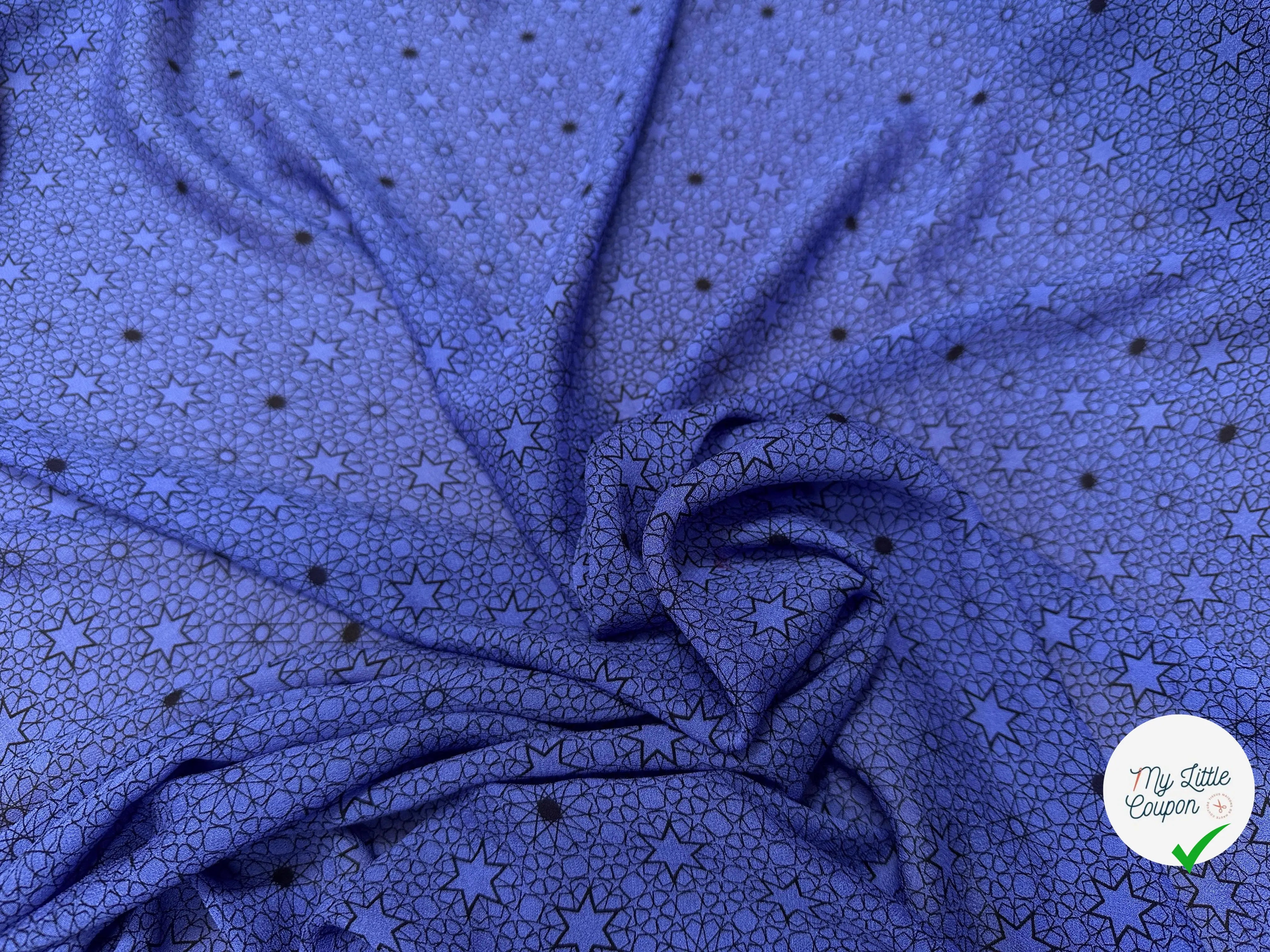 CREPE LEGER ETOILE BLEU VIOLET - My Little Coupon