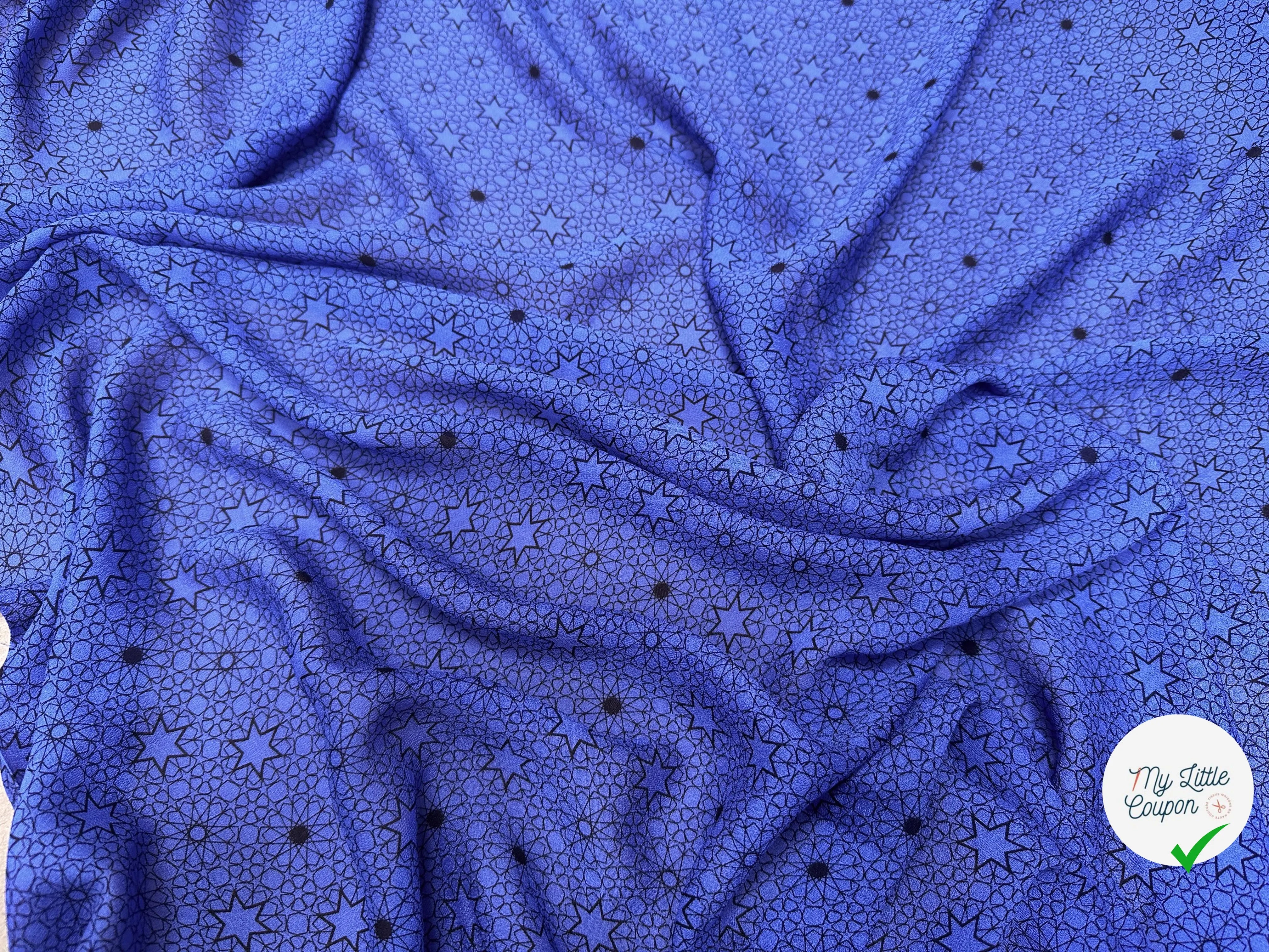 CREPE LEGER ETOILE BLEU VIOLET - My Little Coupon
