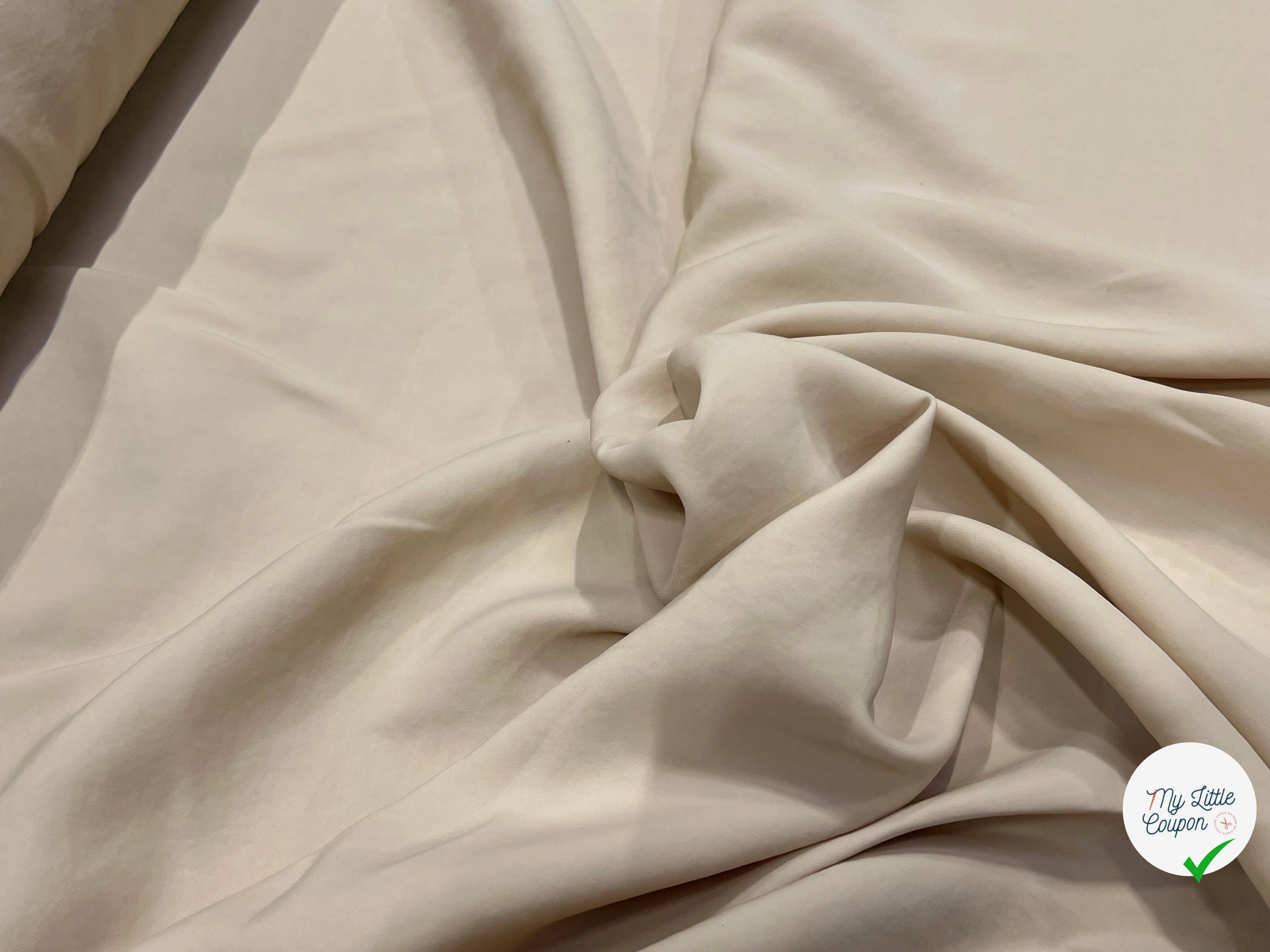 CREPE LISSE FLUIDE STRETCH BEIGE - My Little Coupon