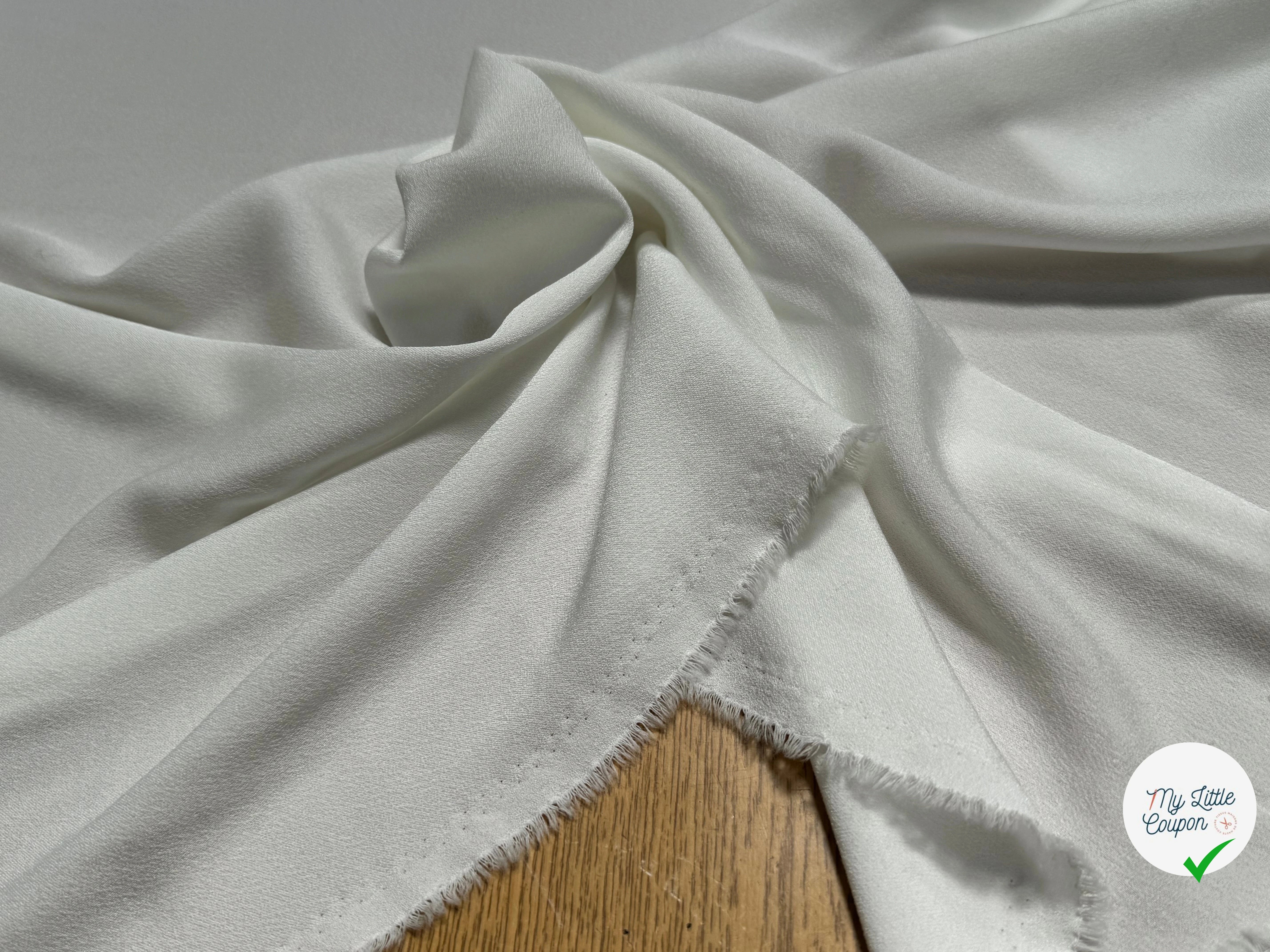 CREPE LOURD BEAU TOMBÉ BLANC CASSÉ STRETCH - My Little Coupon