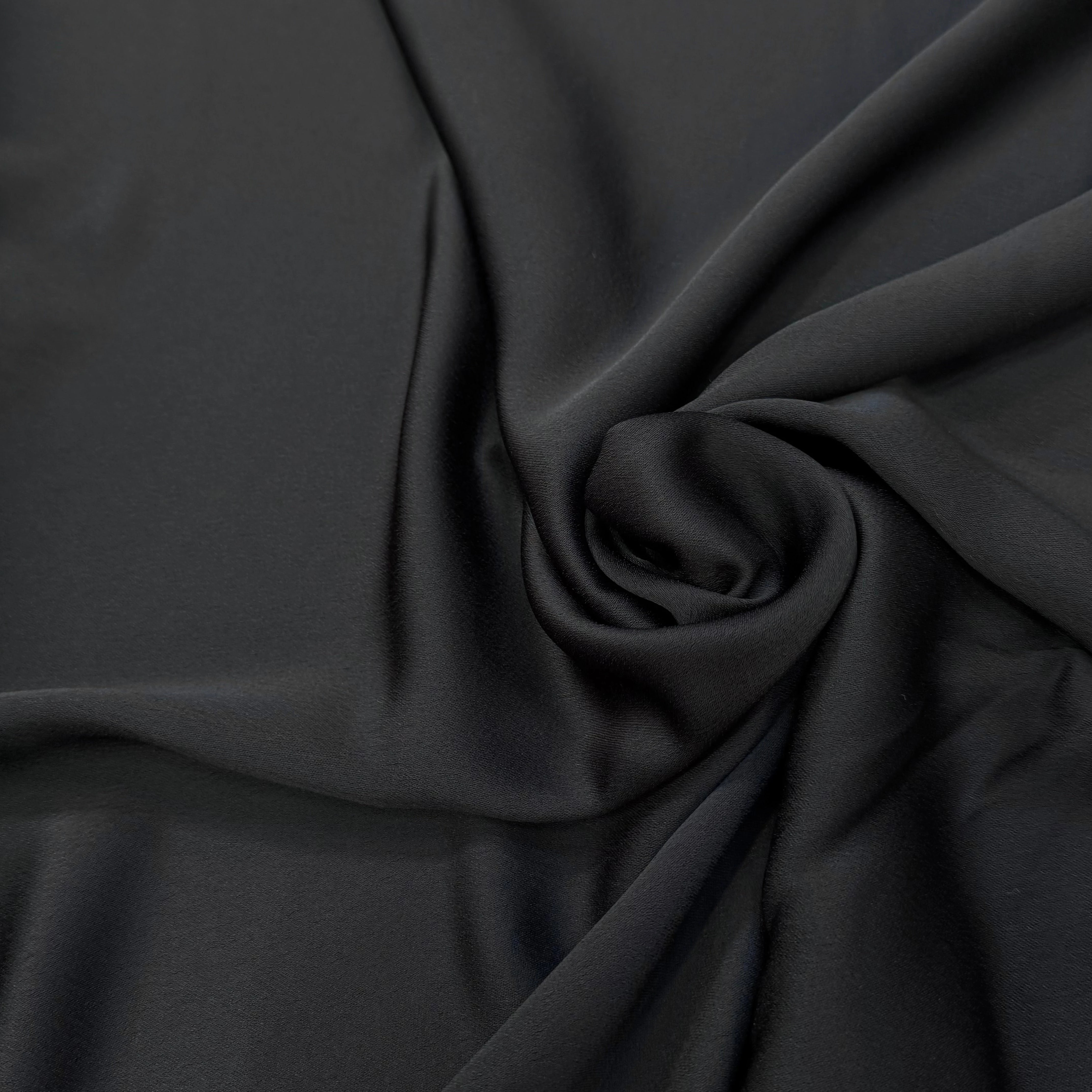 CREPE LOURD ENVERS SATIN NOIR QUALITÉ COUTURE - My Little Coupon