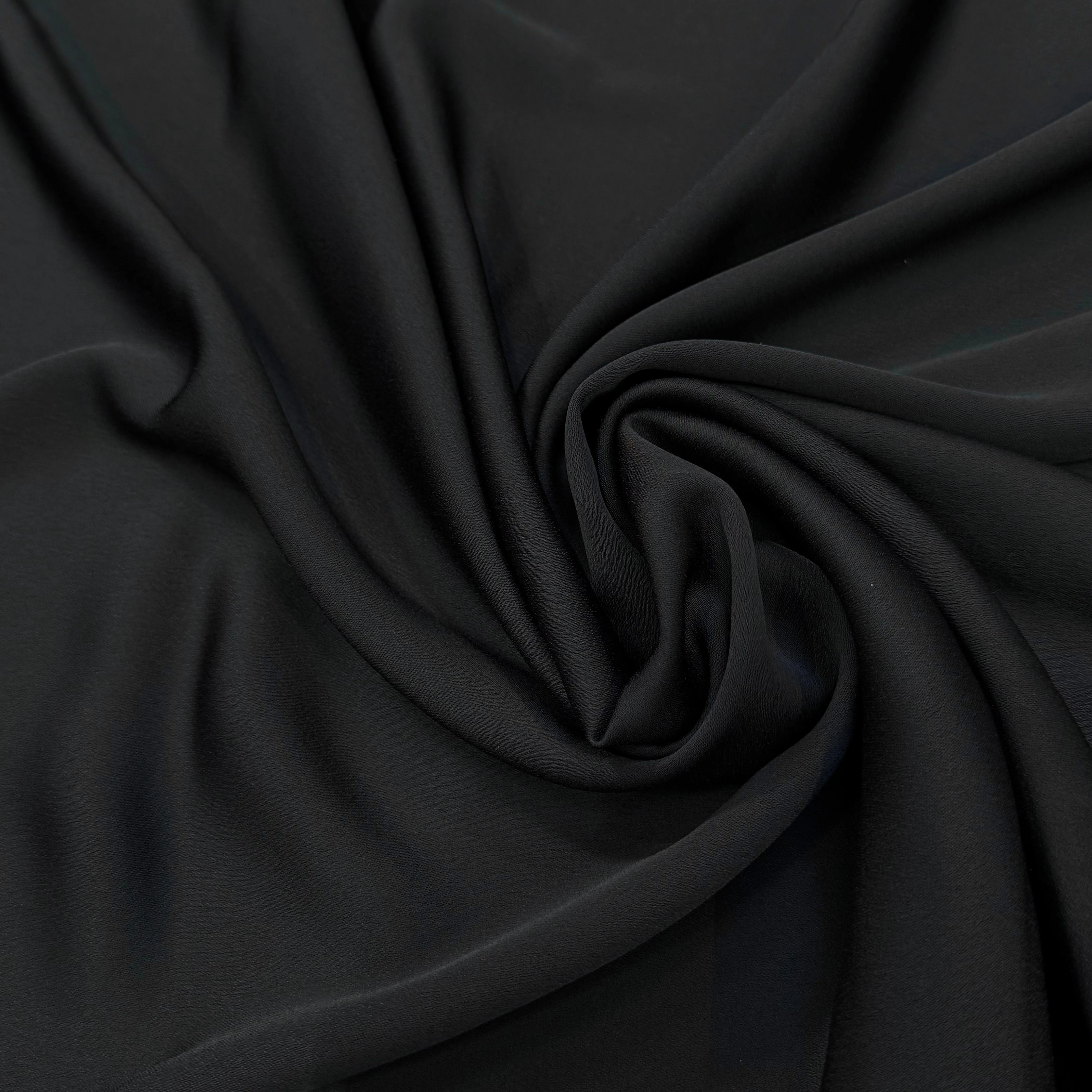 CREPE LOURD ENVERS SATIN NOIR QUALITÉ COUTURE - My Little Coupon