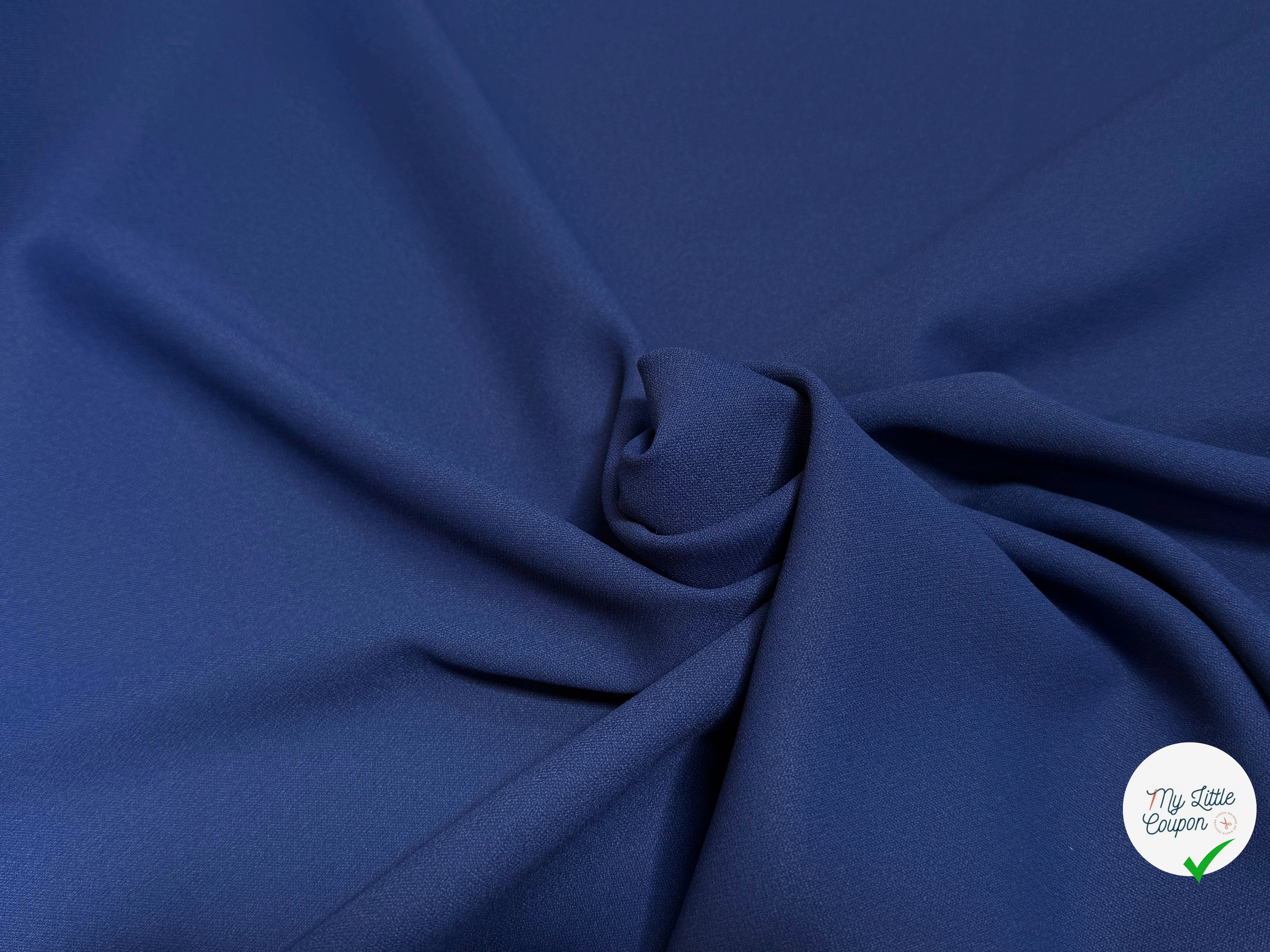 CREPE LOURD JAPAN 70% VISCOSE BLEU - My Little Coupon