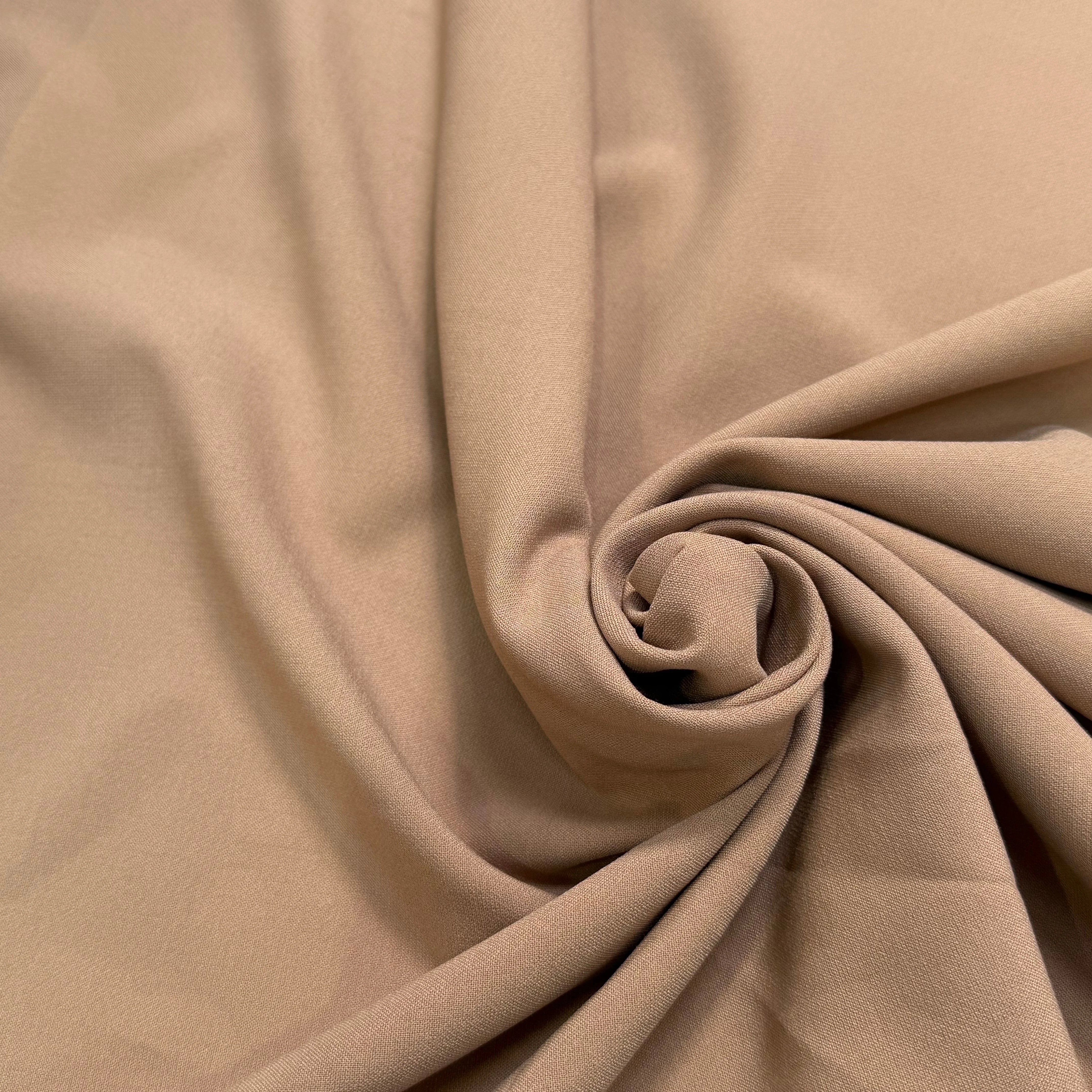 CREPE LOURD JAPAN BELLE TENUE MARRON FROIDS - My Little Coupon