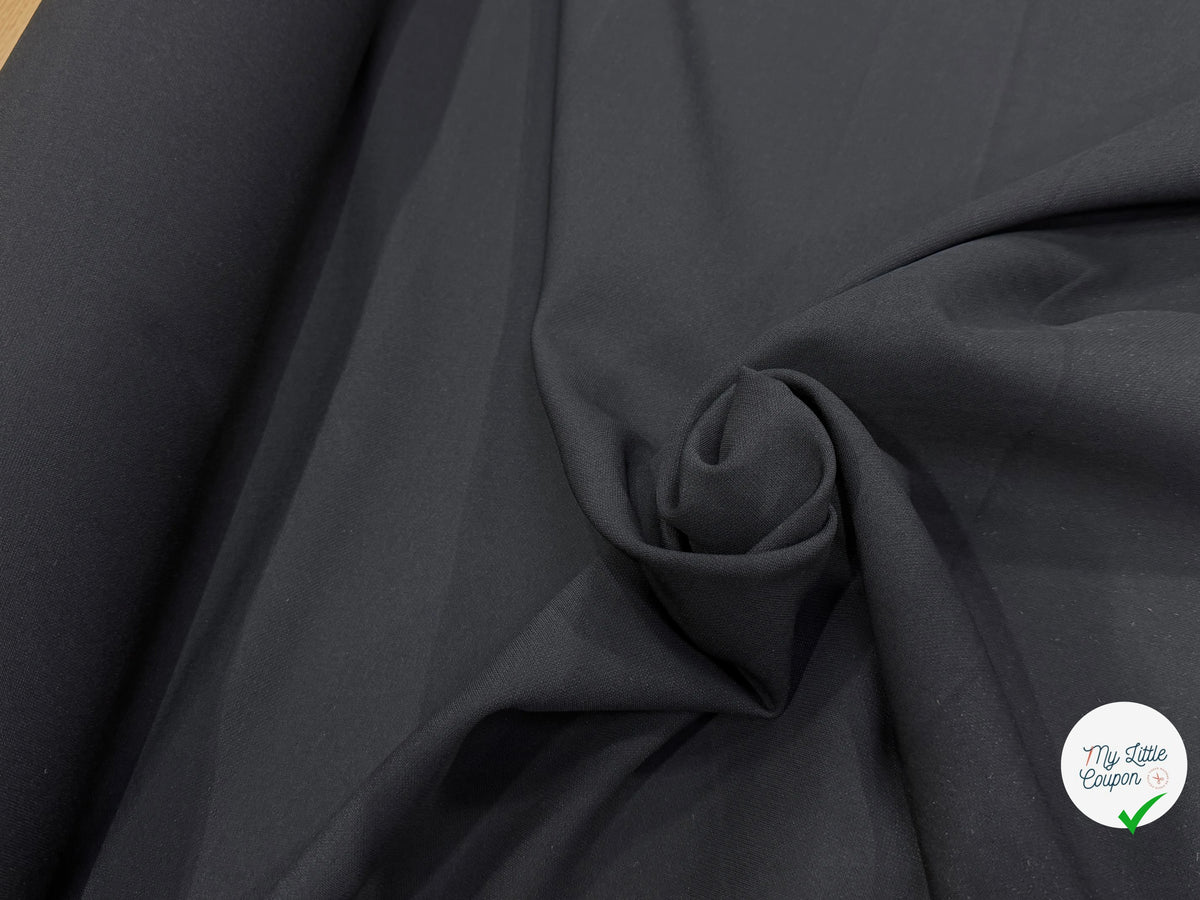 CREPE LOURD JAPAN STRETCH NOIR TENUE IMPECCABLE - My Little Coupon