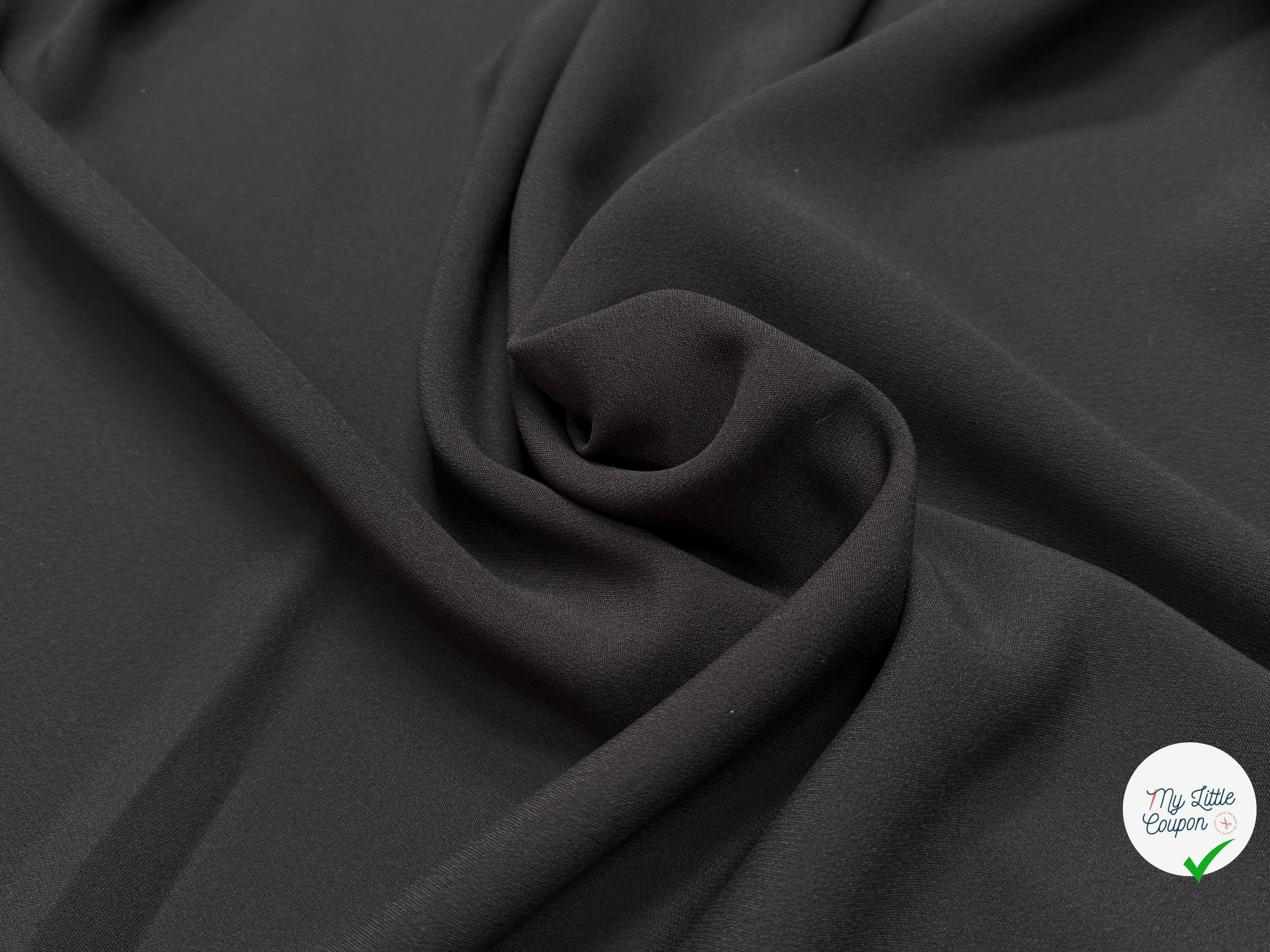 CREPE LOURD JAPON ACETATE VISCOSE CHOCO - My Little Coupon