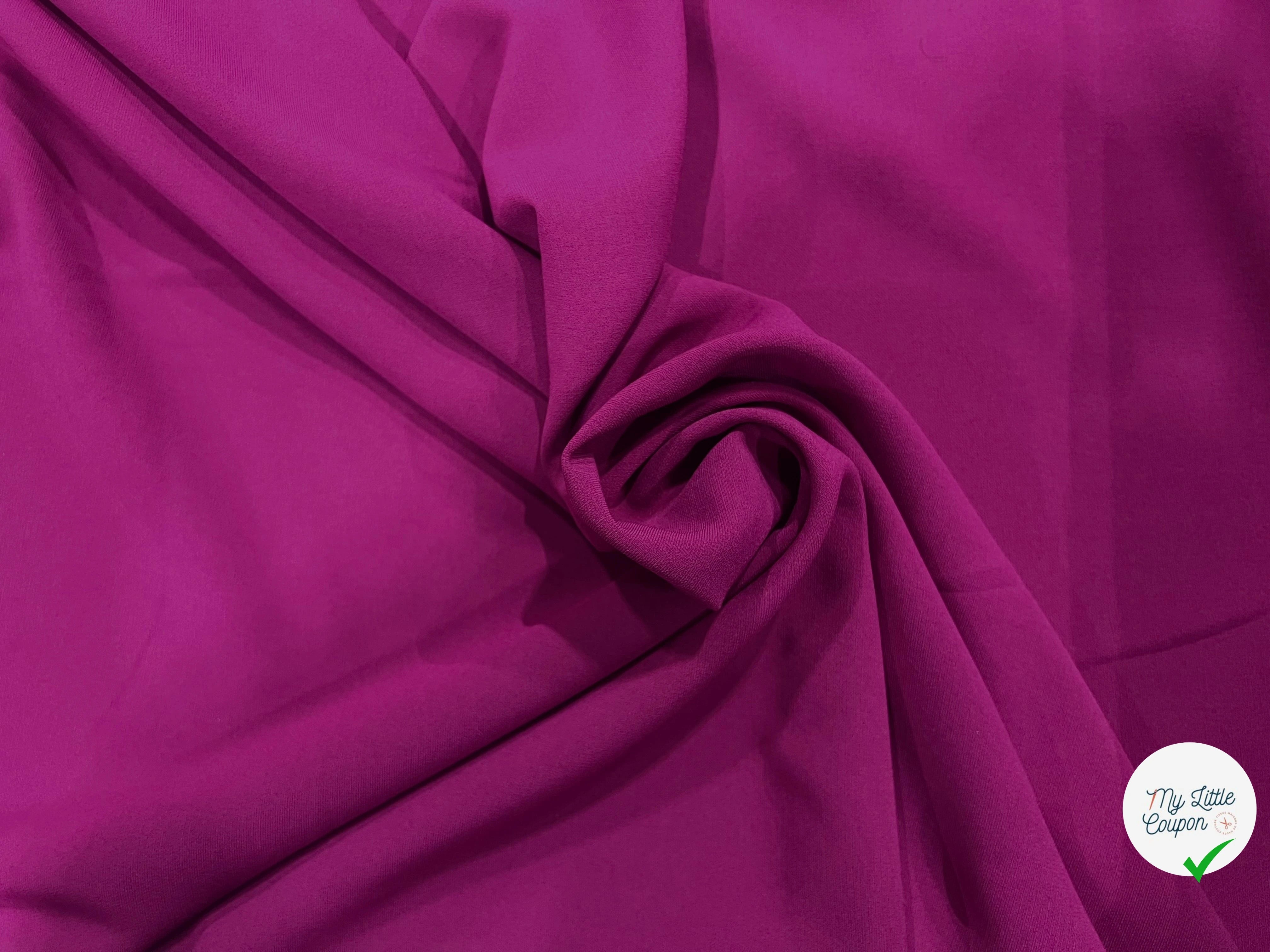 CREPE LOURD JAPON ROSE VIOLET SRETCH - My Little Coupon
