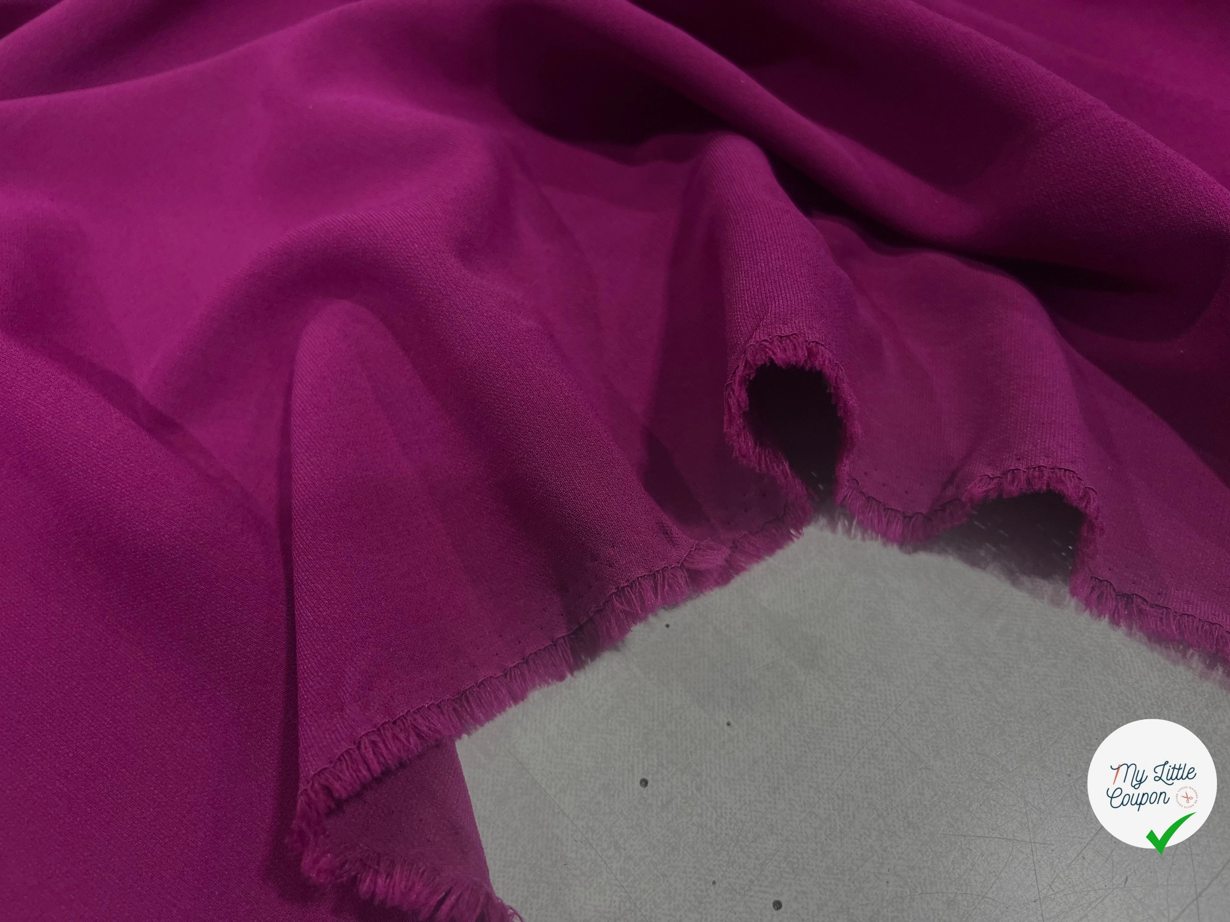 CREPE LOURD JAPON ROSE VIOLET SRETCH - My Little Coupon
