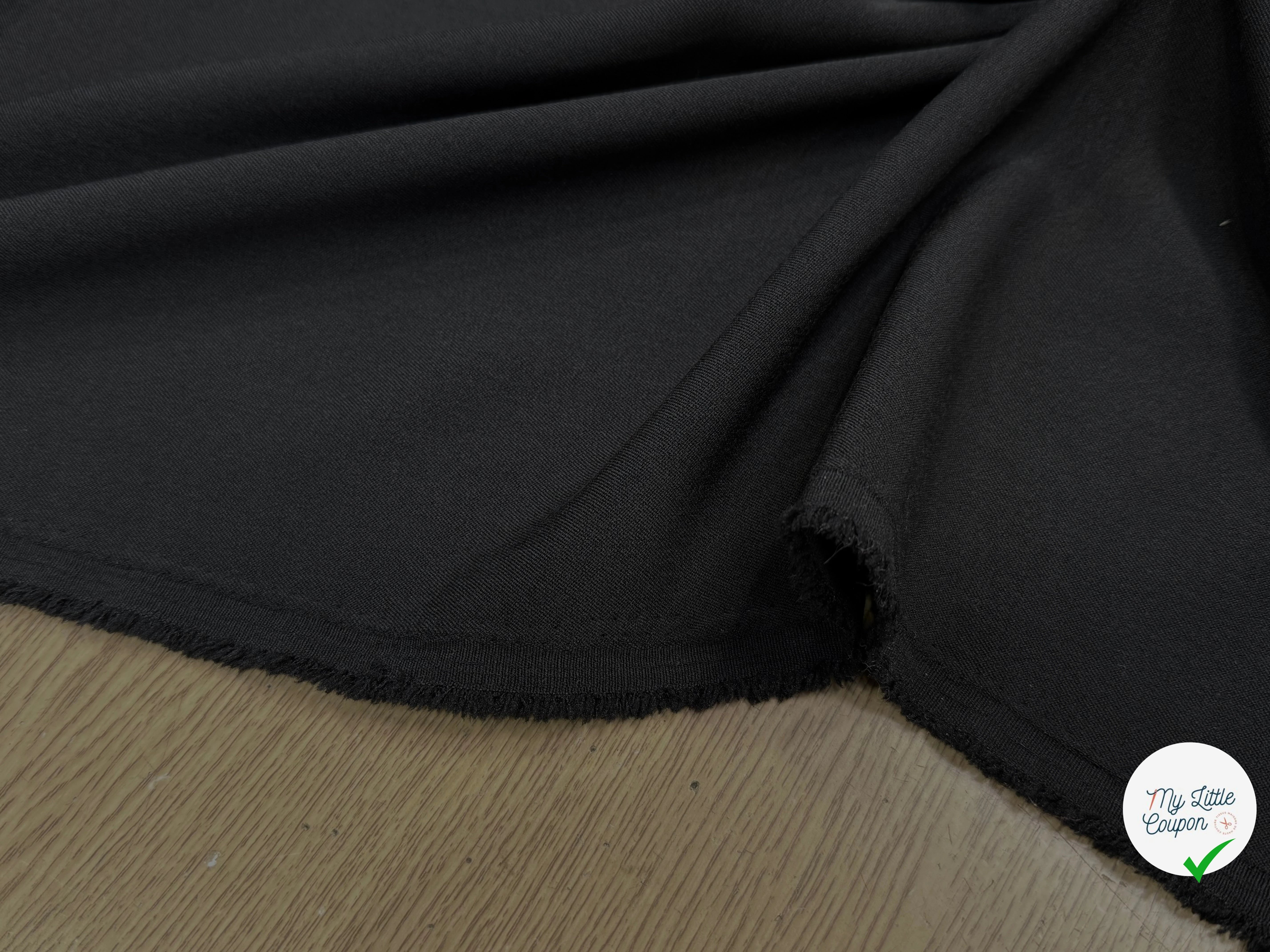CREPE LOURD LÉGÈREMENT STRETCH NOIR 150CM - My Little Coupon