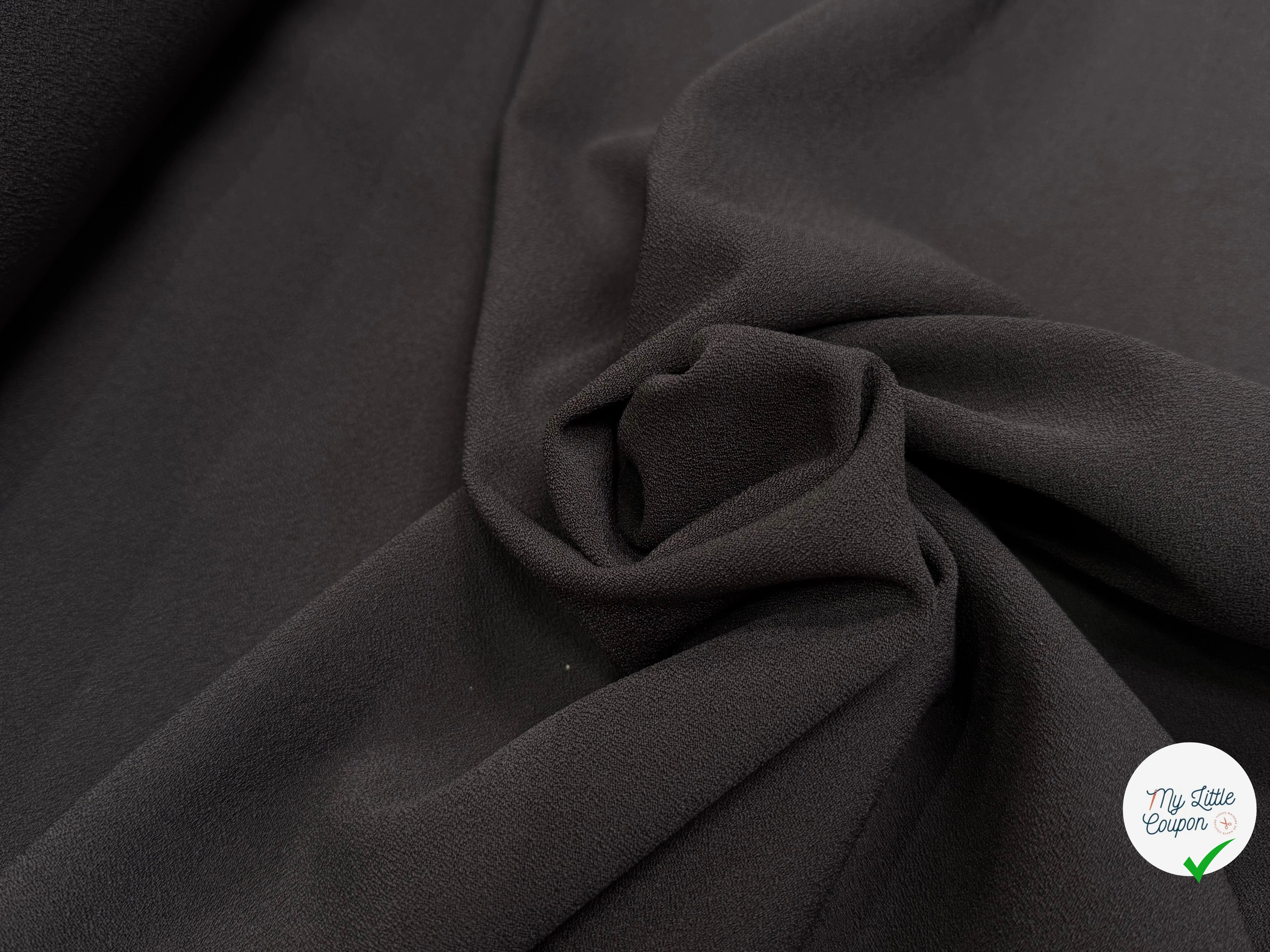 CREPE LOURD MOUSSE POLYVISCOSE STRETCH MARRON SUBLIME - My Little Coupon