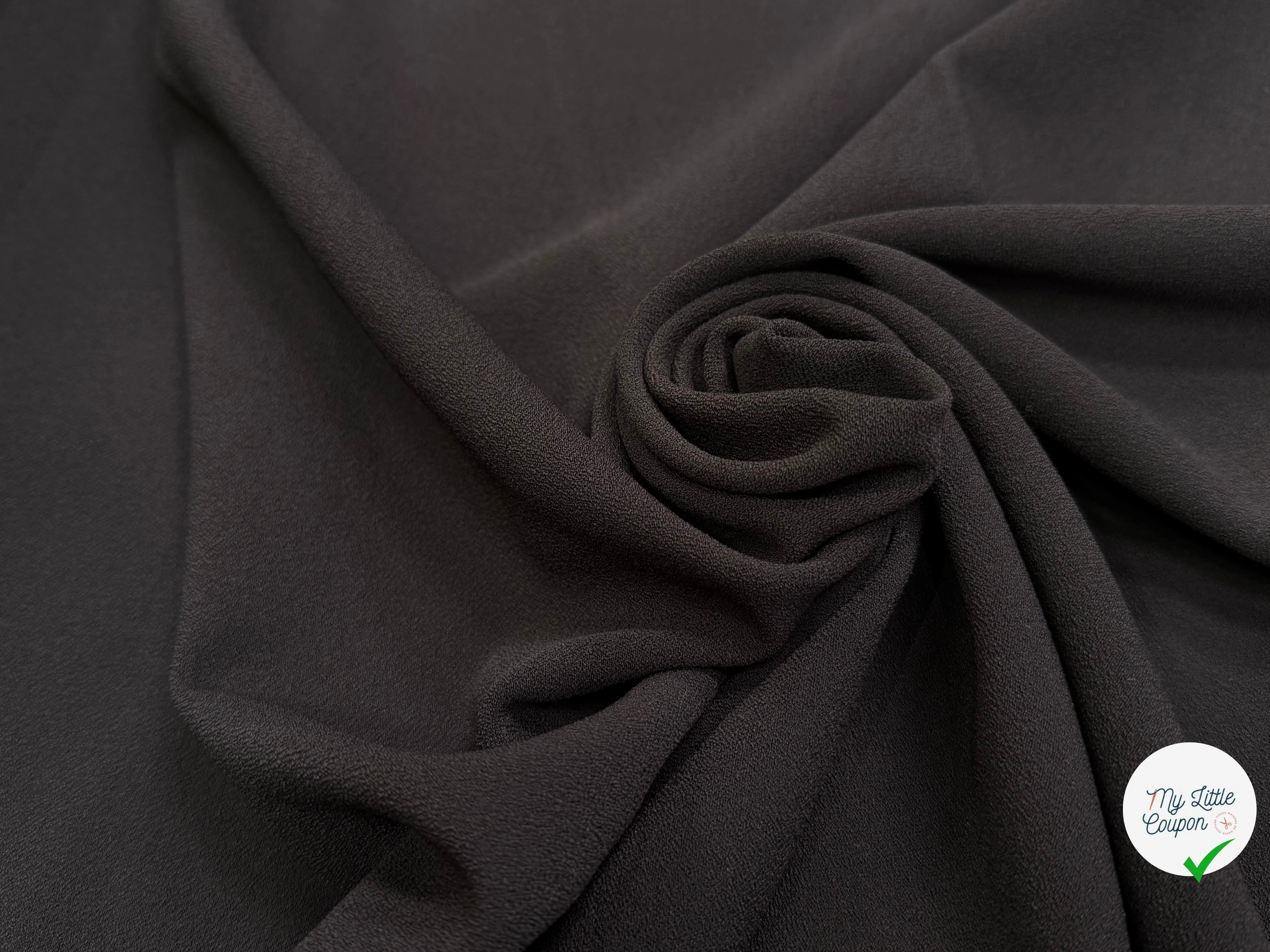 CREPE LOURD MOUSSE POLYVISCOSE STRETCH MARRON SUBLIME - My Little Coupon