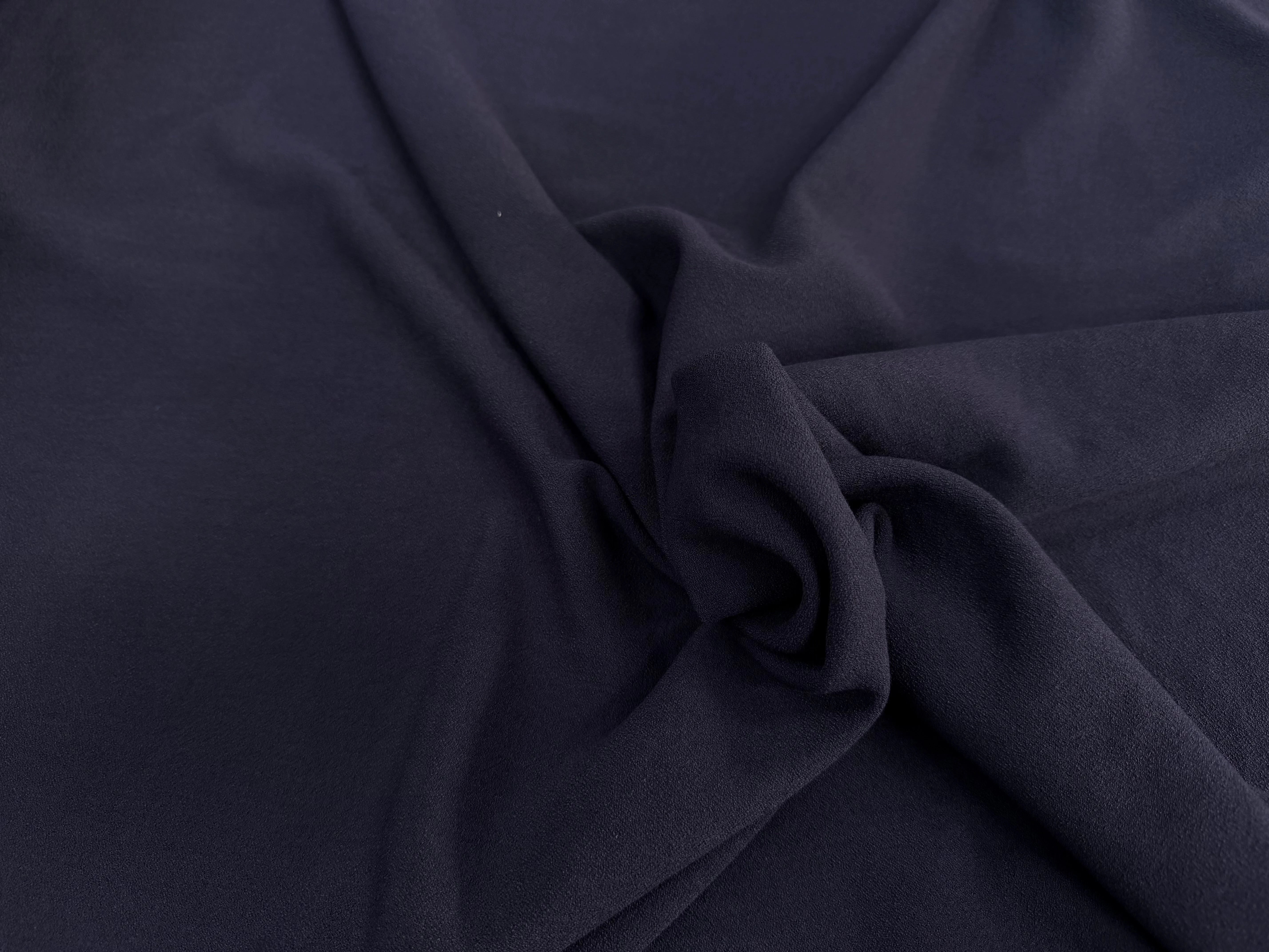 CREPE LOURD MOUSSE POLYVISOSE STRETCH BLEU NAVY SUBLIME - My Little Coupon
