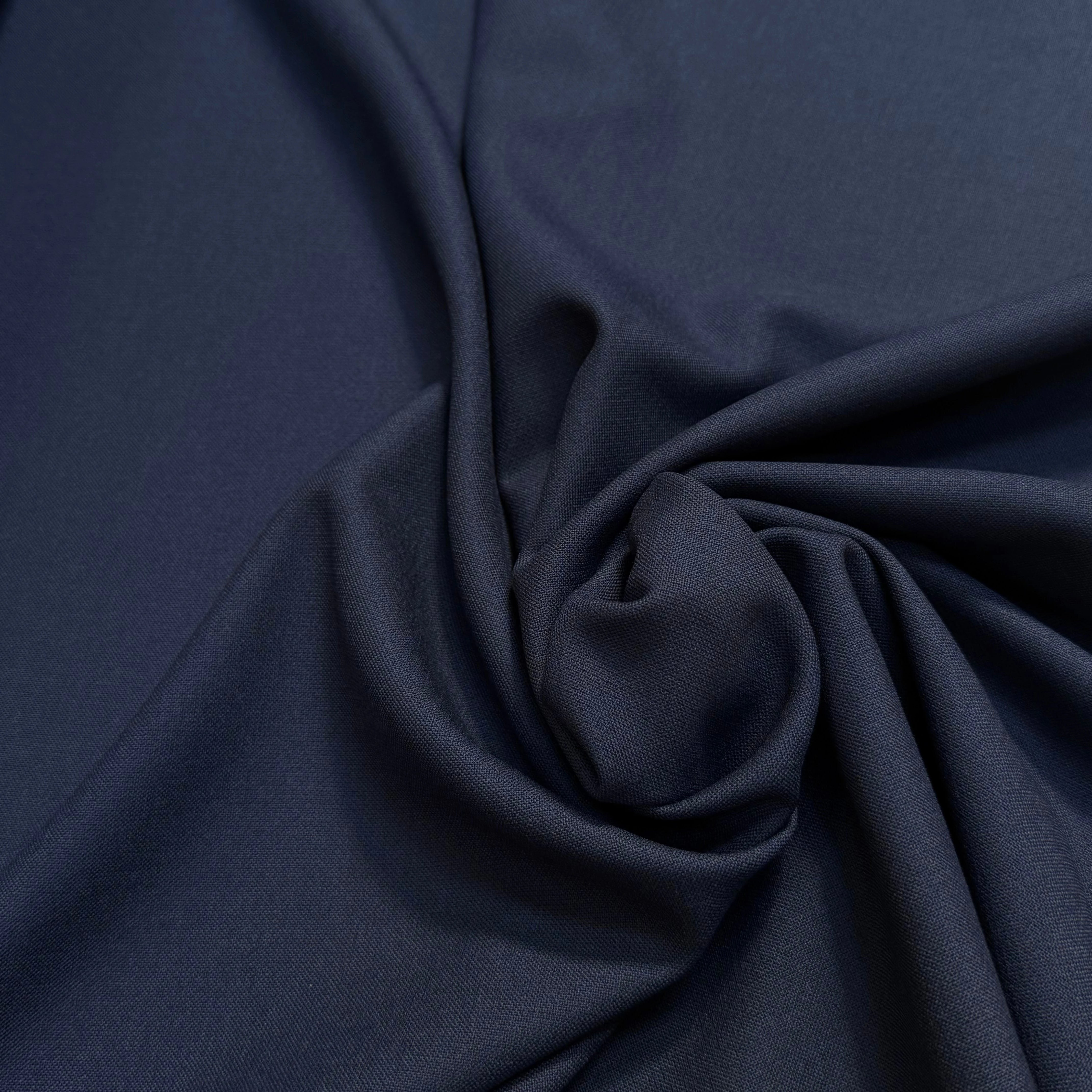 CREPE LOURD POLYVISCOSE JAPAN STRETCH NAVY 29% VISCOSE - My Little Coupon