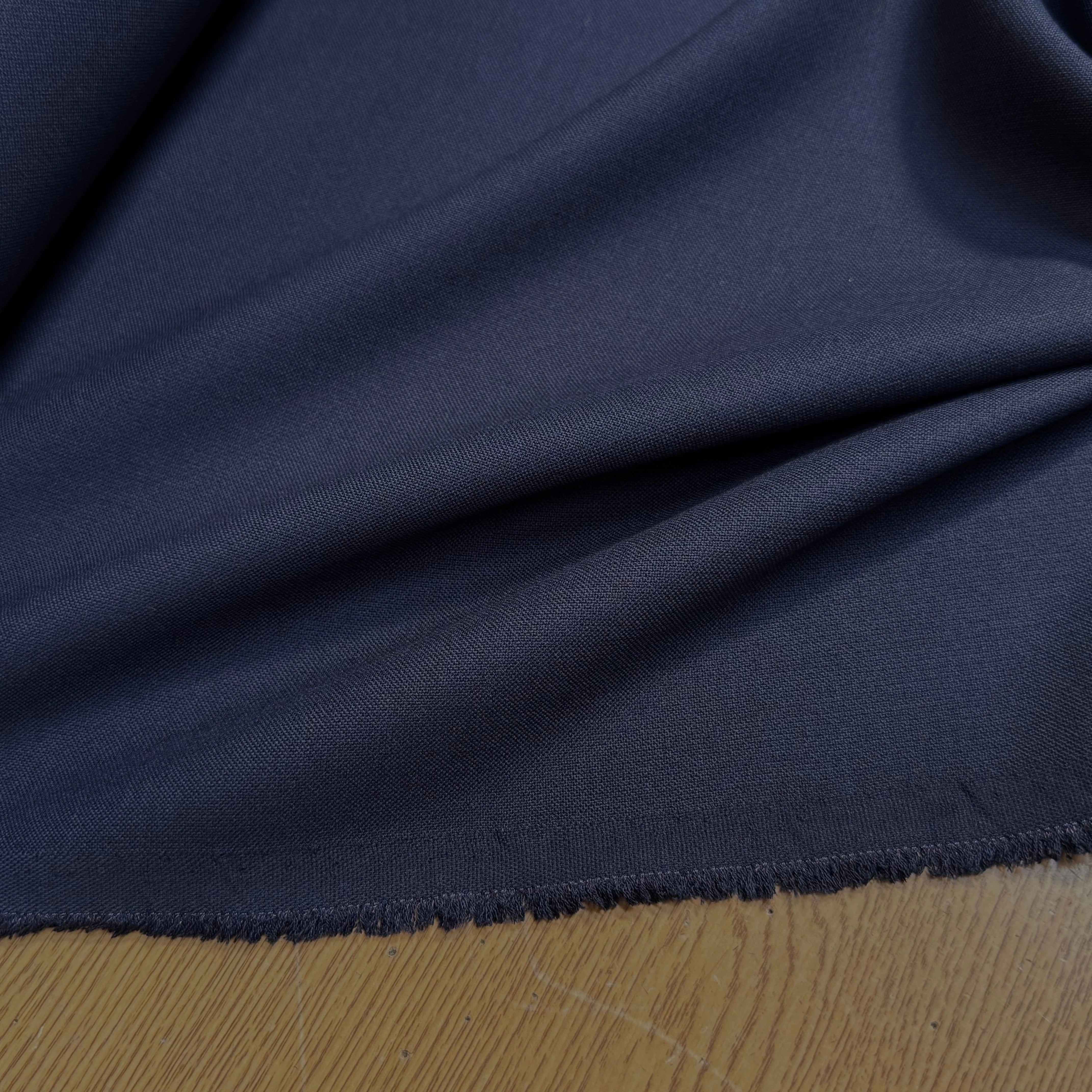 CREPE LOURD POLYVISCOSE JAPAN STRETCH NAVY 29% VISCOSE - My Little Coupon