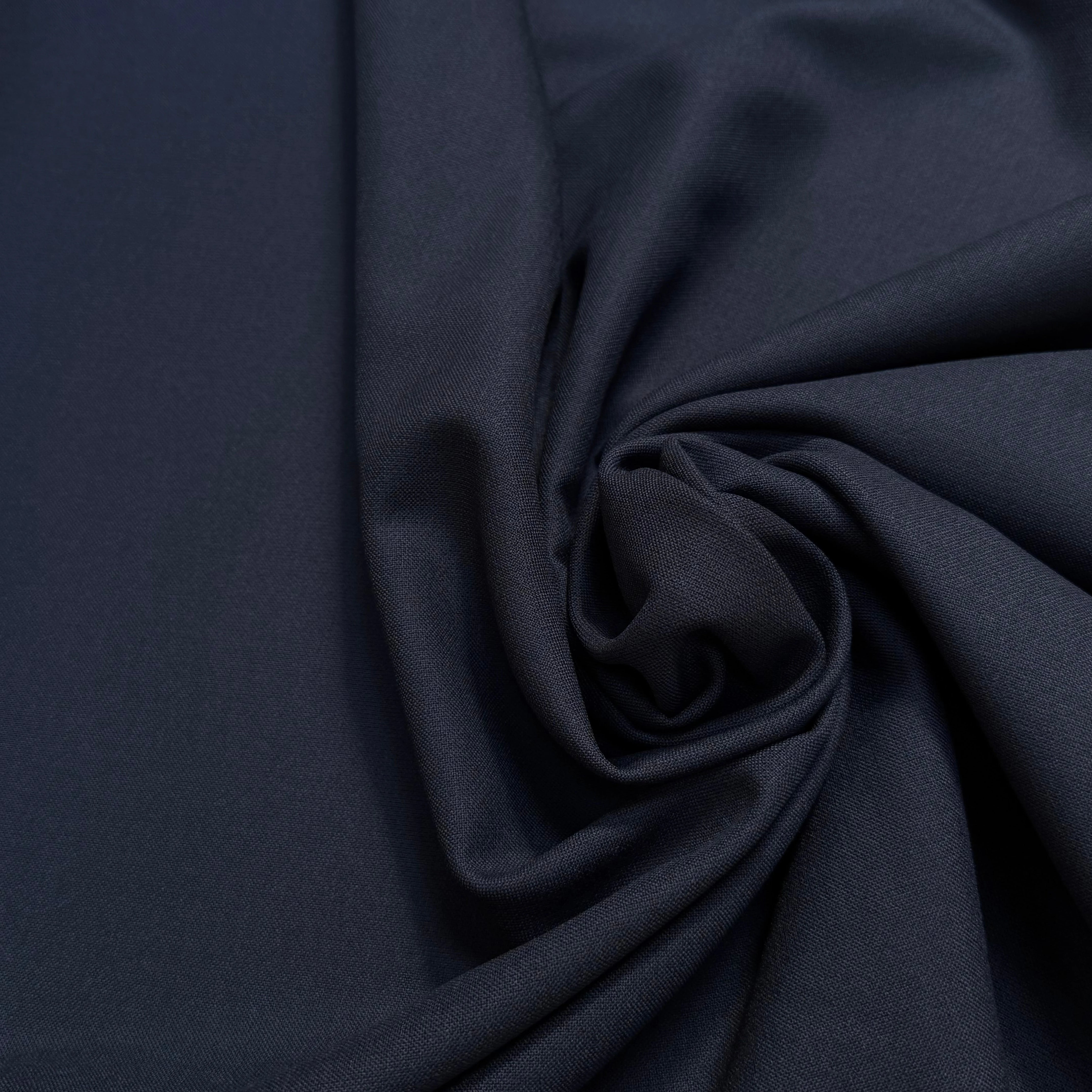 CREPE LOURD POLYVISCOSE JAPAN STRETCH NAVY 29% VISCOSE - My Little Coupon