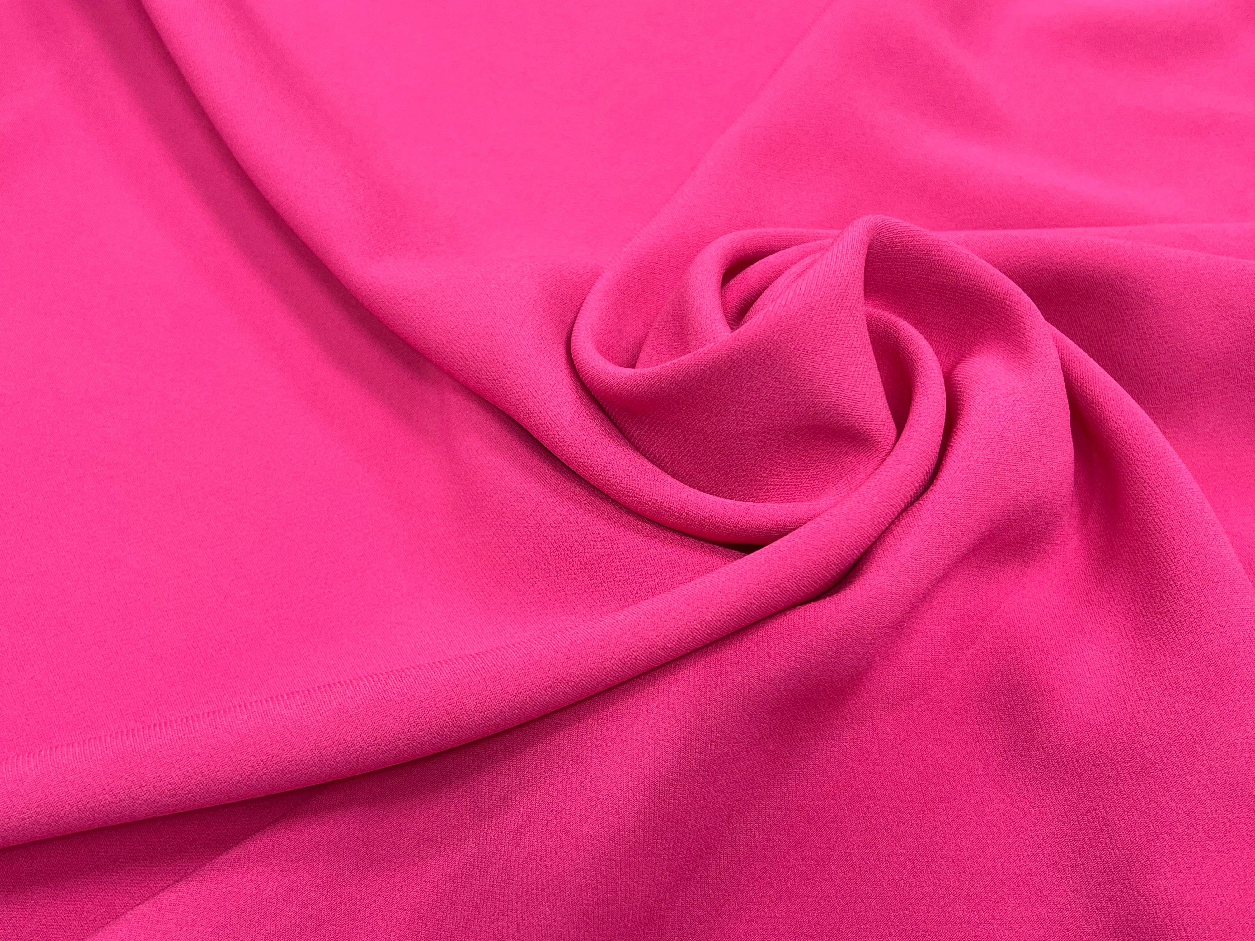 CREPE LOURD STRETCH ROSE FUSCHIA 30% VISCOSE - My Little Coupon