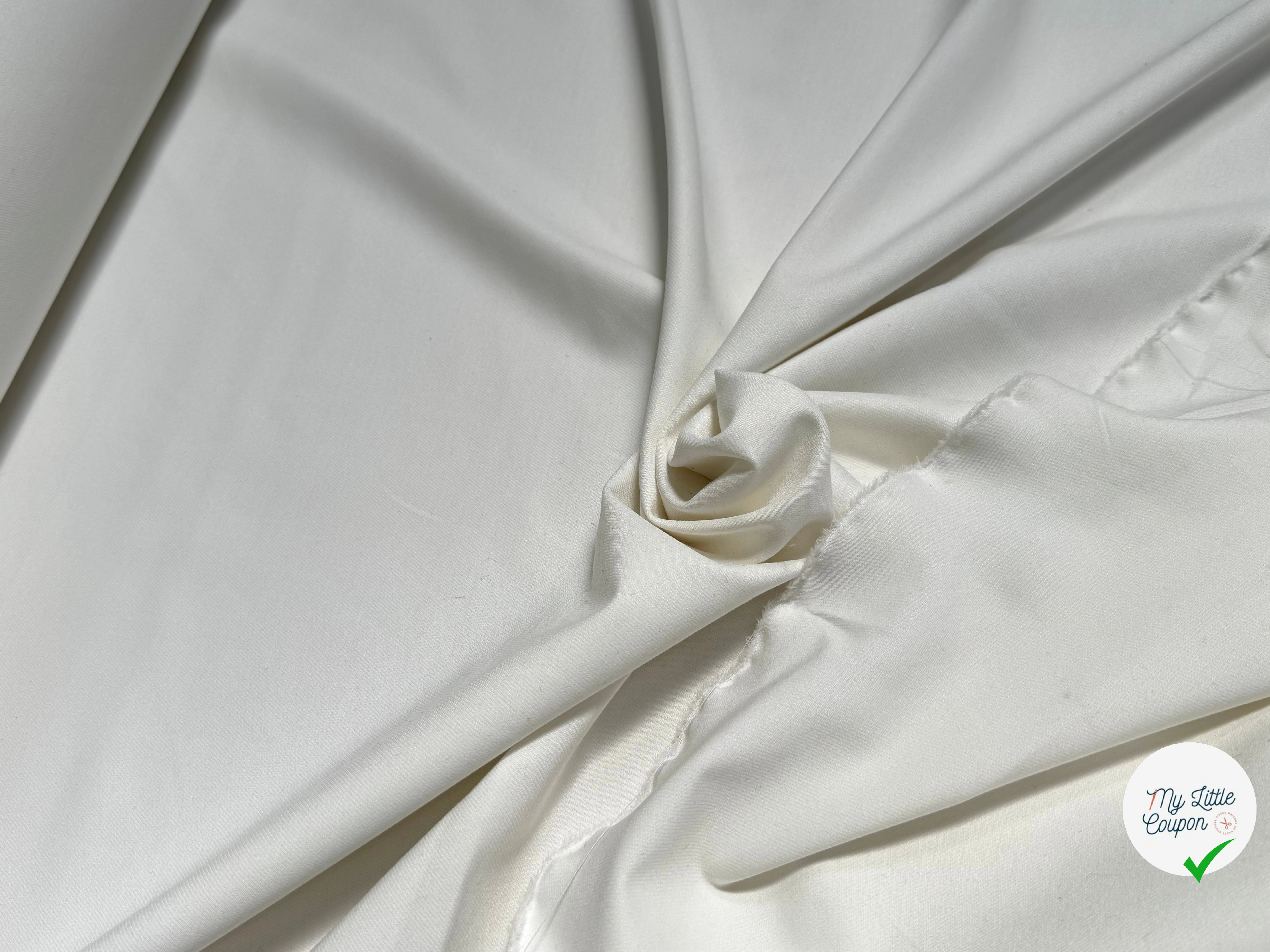 CREPE LOURD ULTRA STRETCH BEAU TOUCHER BLANC 18% VISCOSE - My Little Coupon