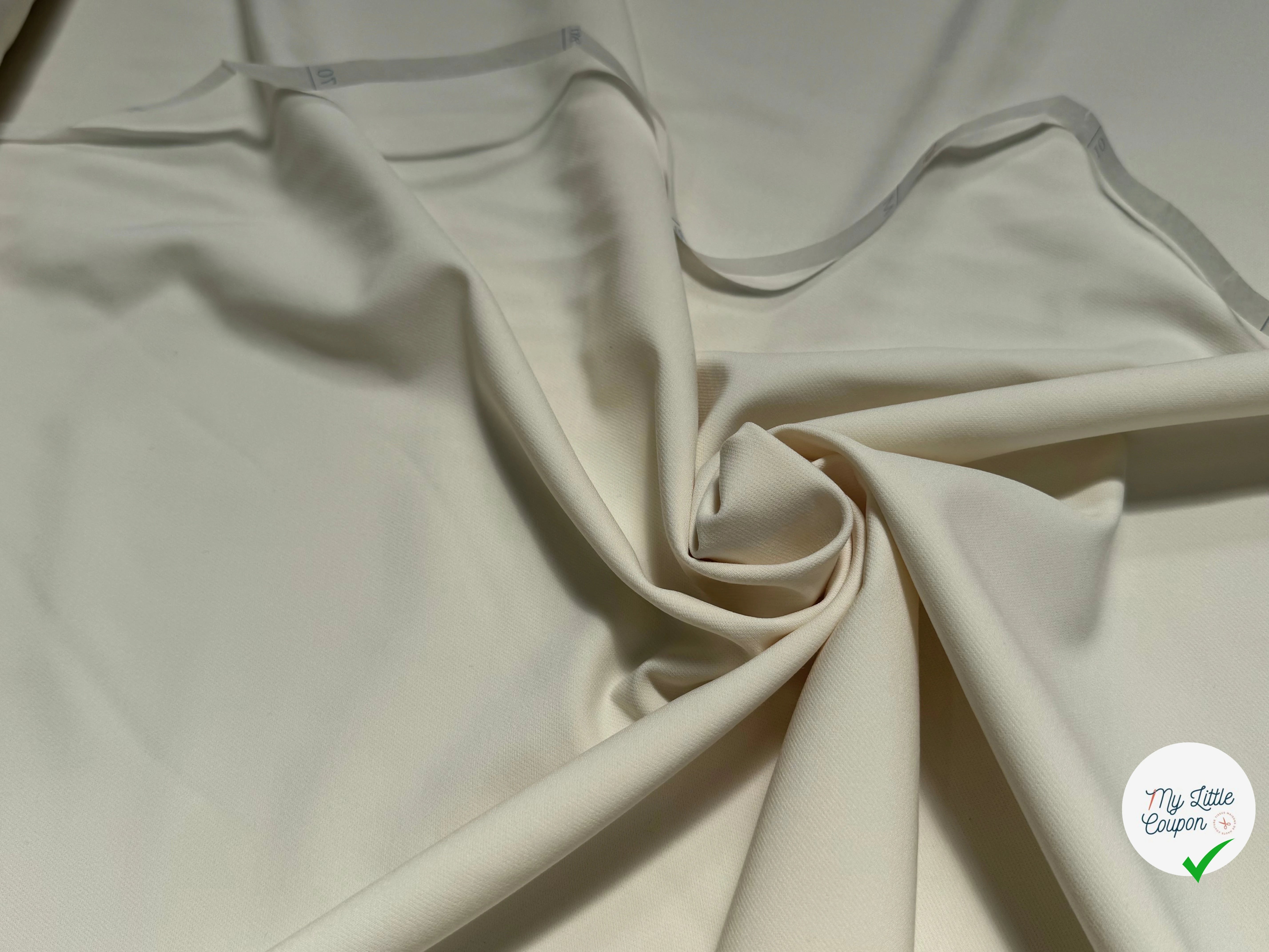 CREPE LOURD ULTRA STRETCH BEAU TOUCHER ÉCRU 18% VISCOSE - My Little Coupon
