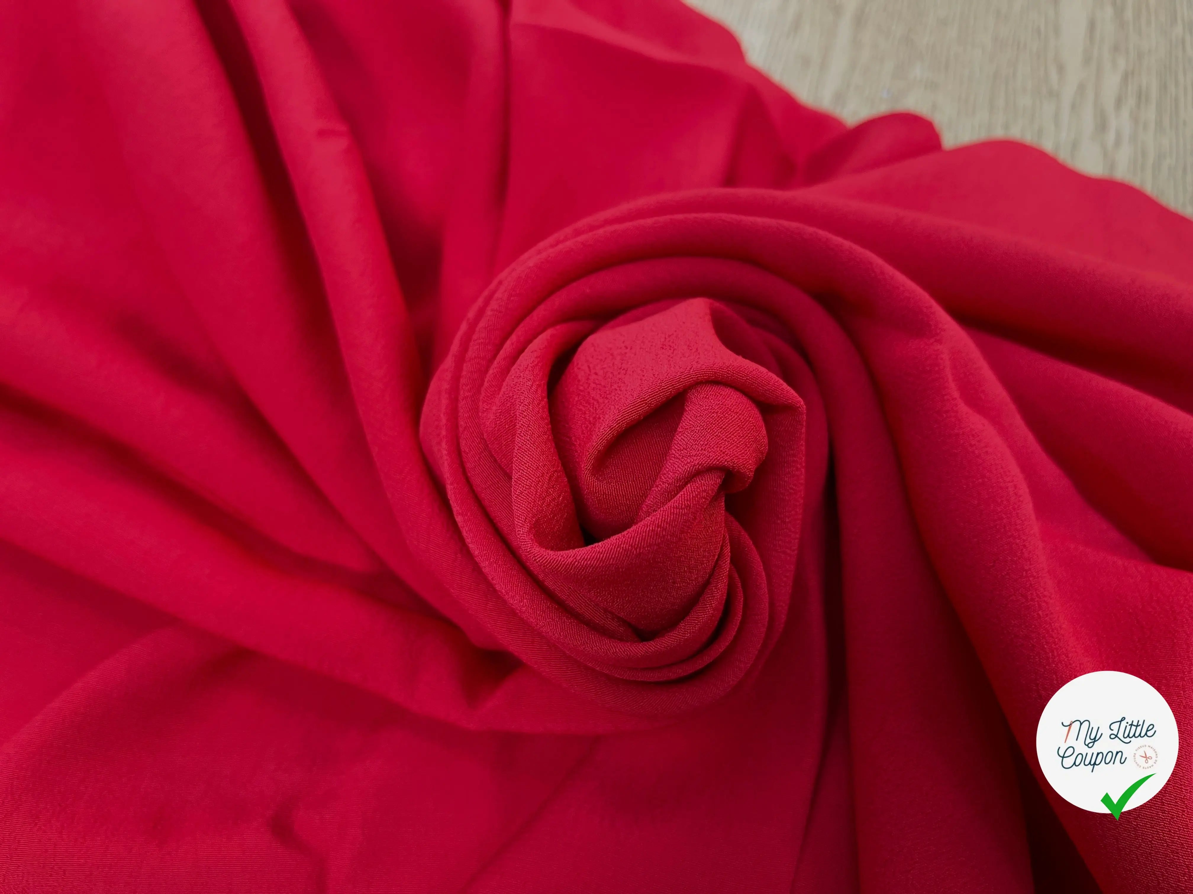 CRÊPE MAROCAIN 100% VISCOSE UNI RUSTY - My Little Coupon
