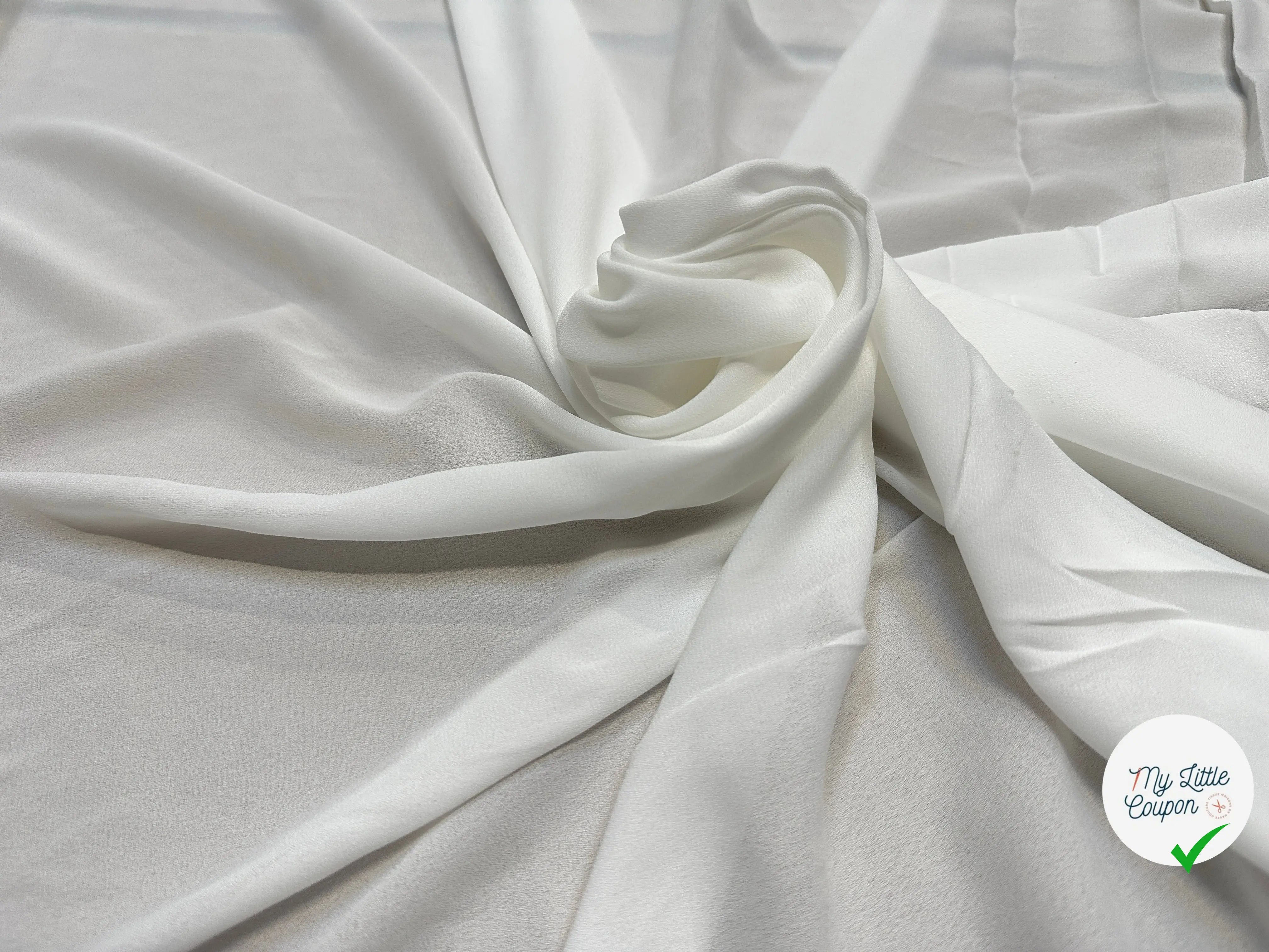 CREPE MAROCAIN BLANC - My Little Coupon