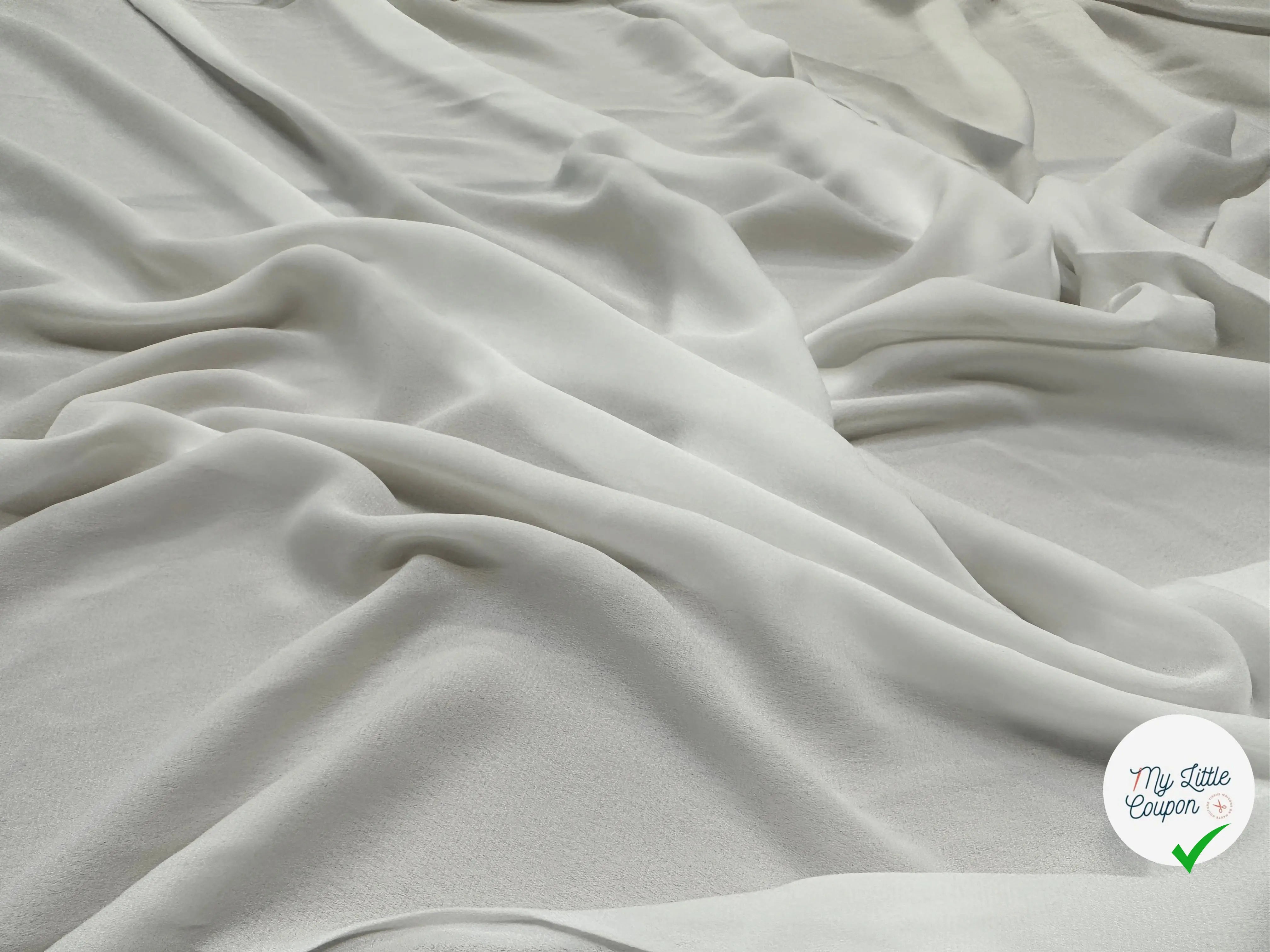 CREPE MAROCAIN BLANC - My Little Coupon