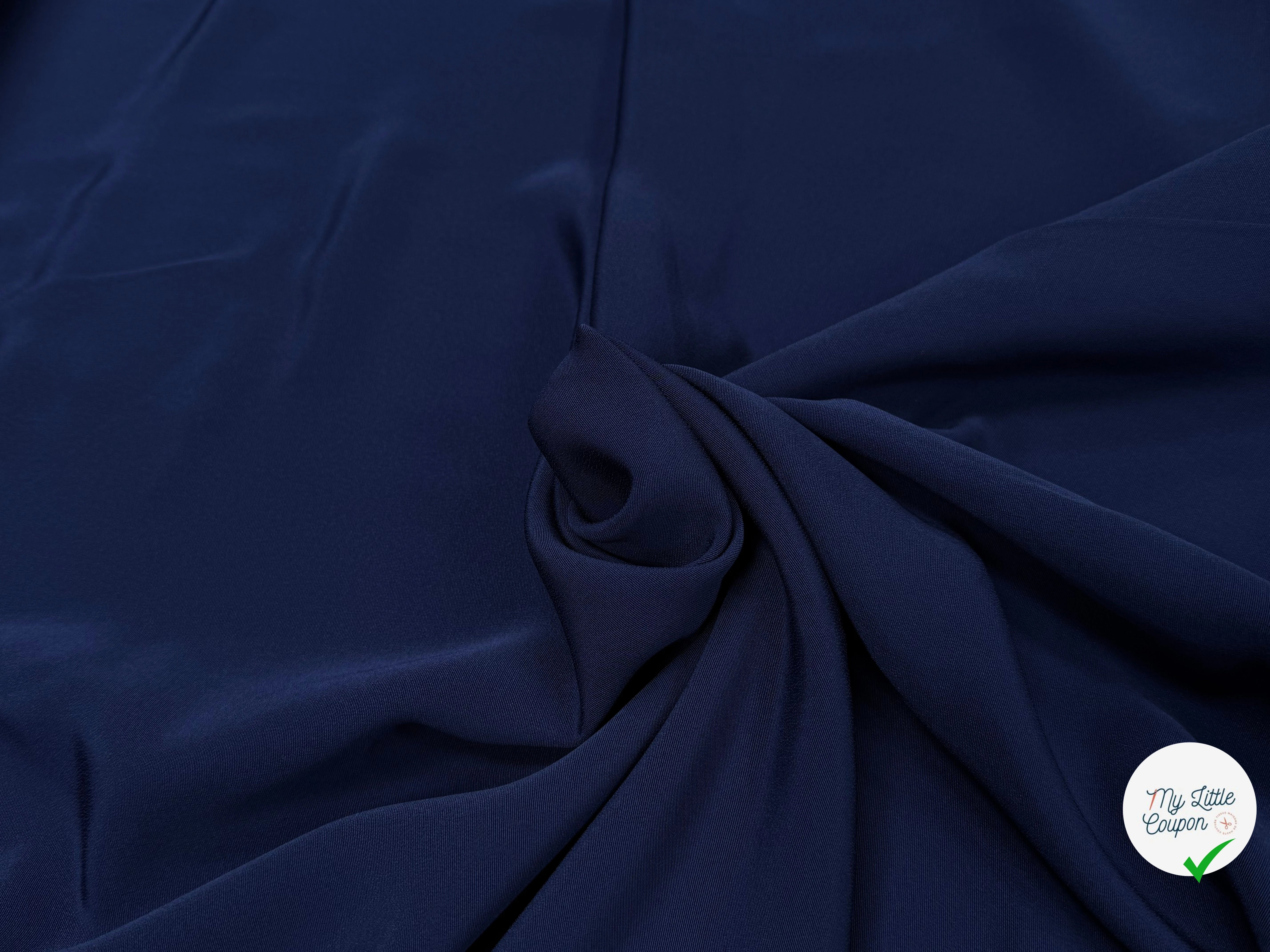 CREPE MAROCAIN VISCOSE BLEU - My Little Coupon