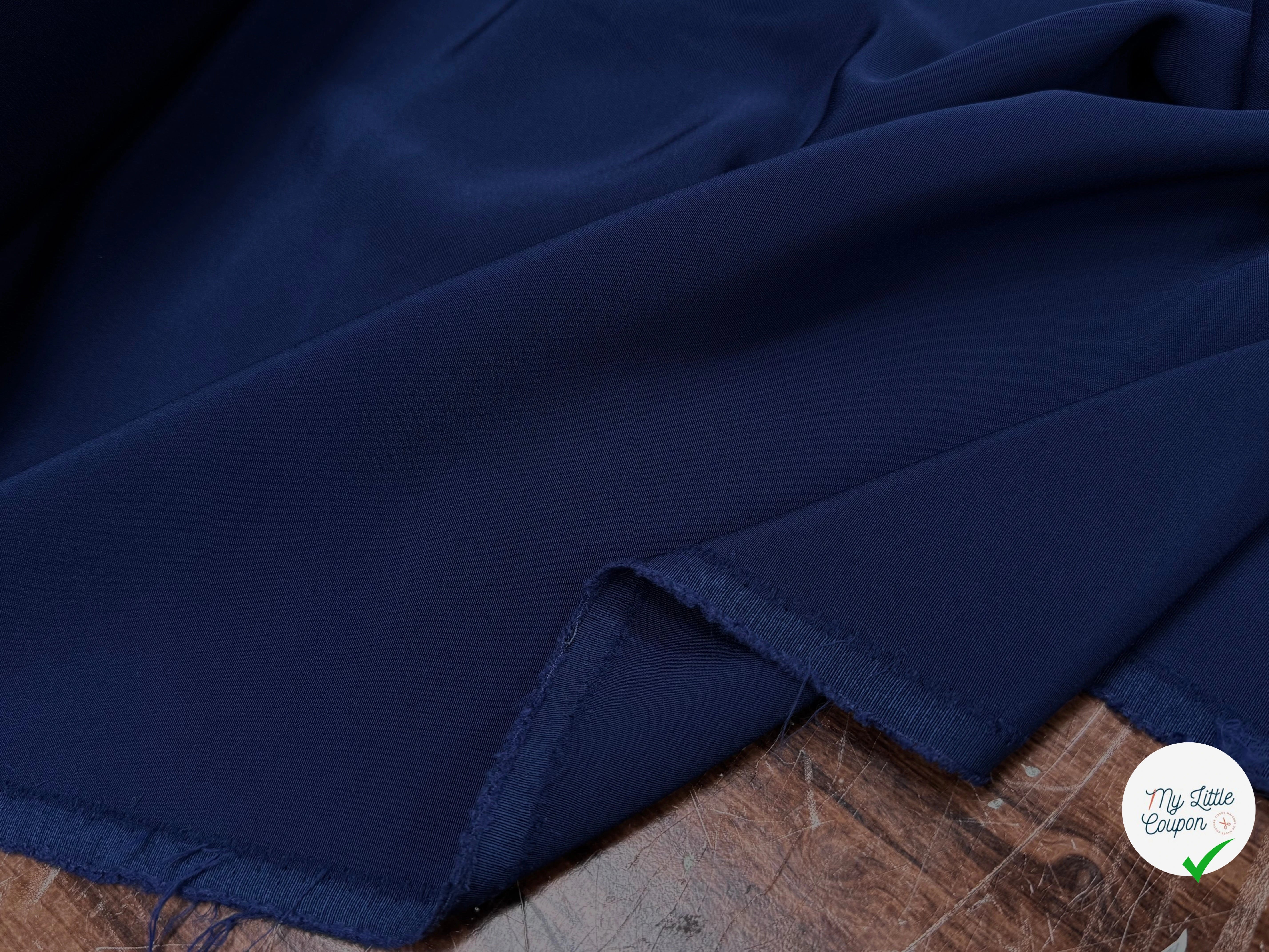 CREPE MAROCAIN VISCOSE BLEU - My Little Coupon
