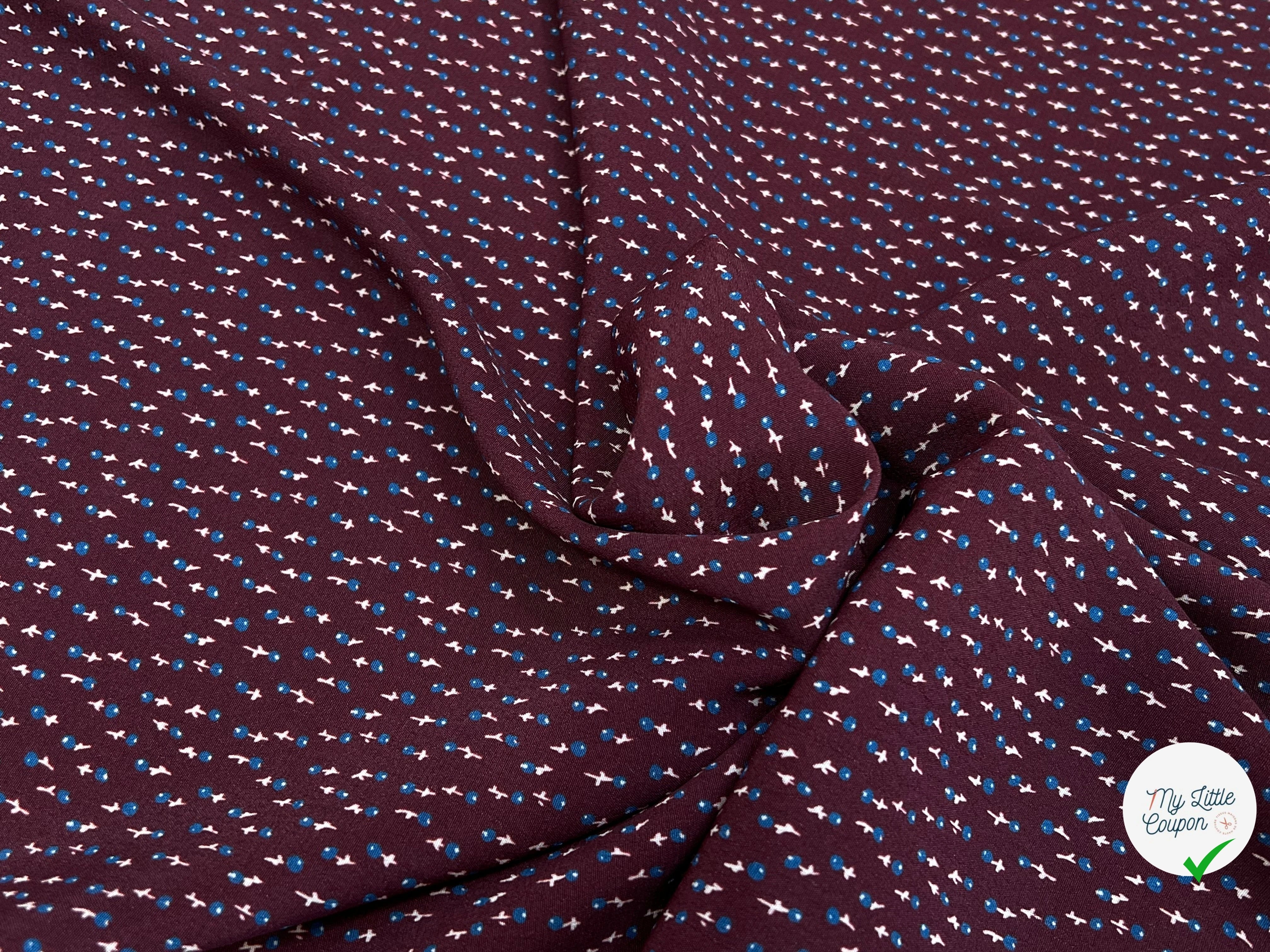 CREPE MAROCAIN VISCOSE BOURGUNDY 2 - My Little Coupon